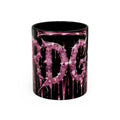 Dripping Pink Glitter Gothic Mug — Accent Coffee Cup (11/15oz)