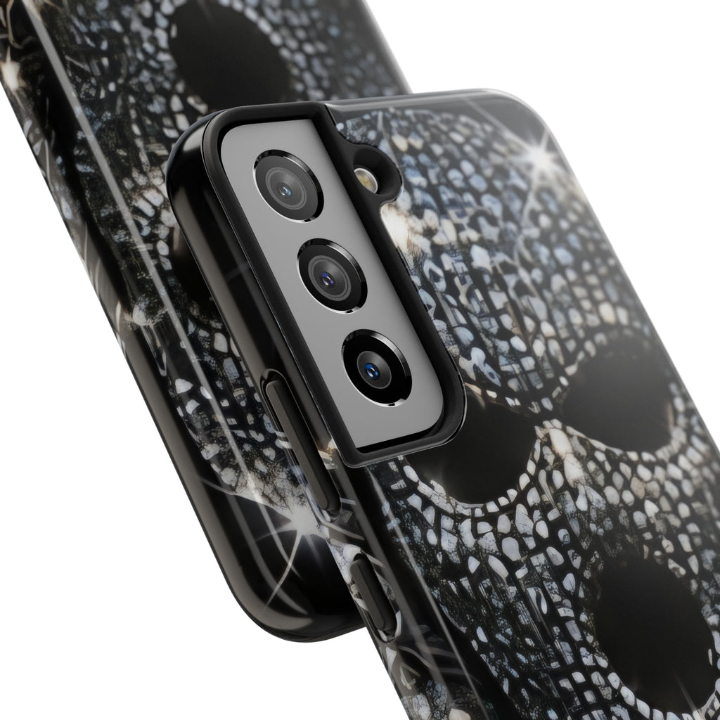Skull Rhinestone Tough Phone Case — "Outlaw" Ultimate Attitude