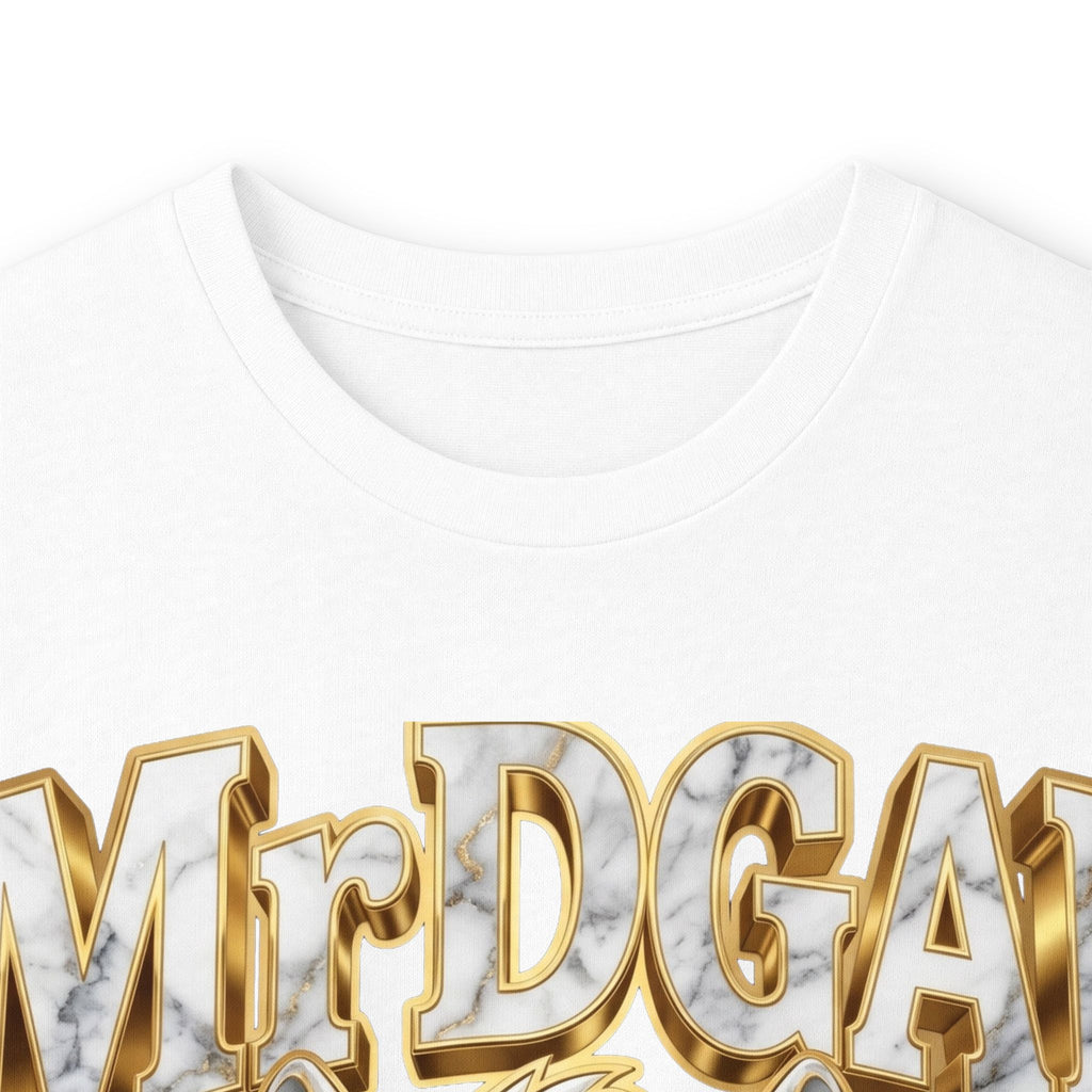 Long Sleeve Tee — Bold ‘DGAF’ Cat Graphic & Gold 3D Profanity Back
