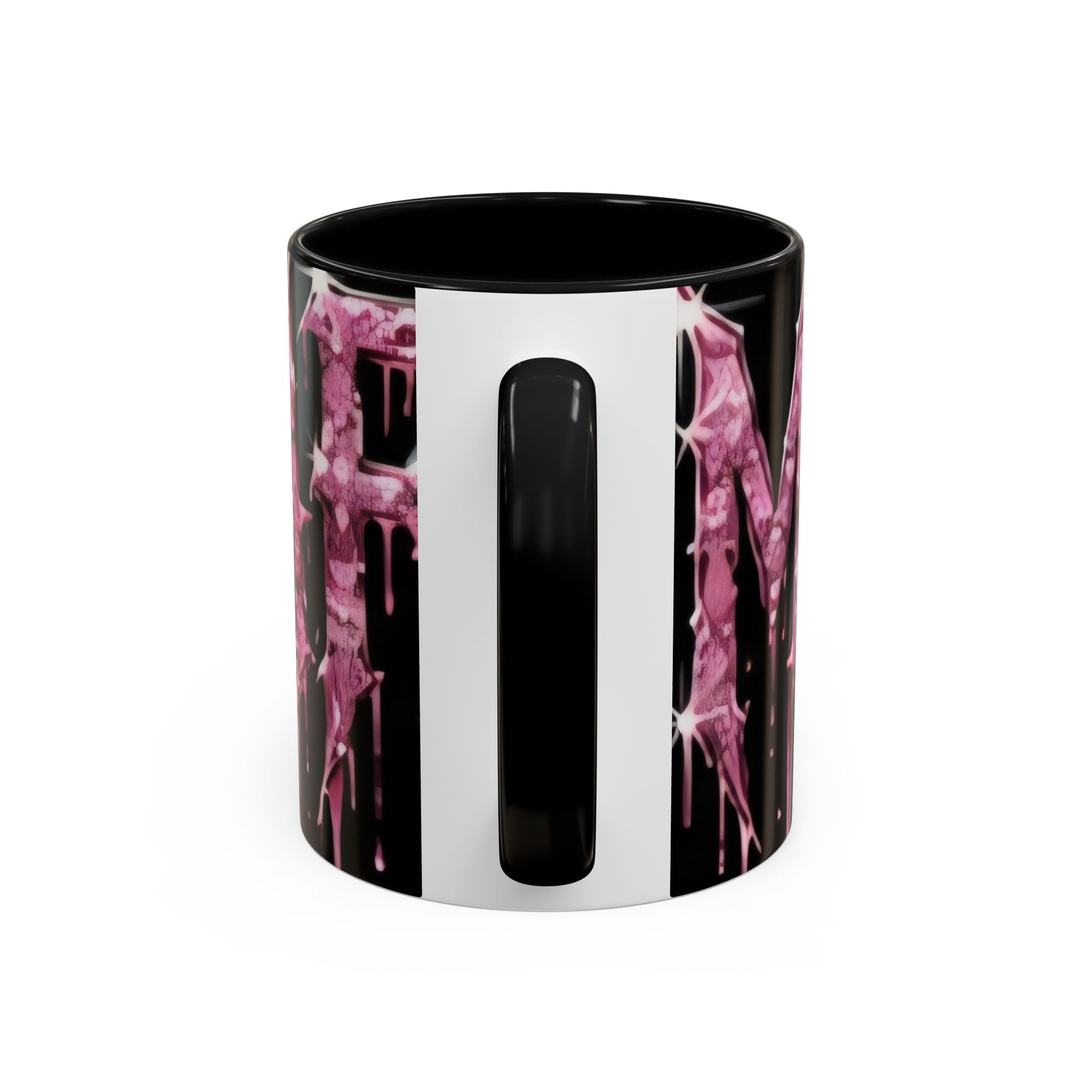 Dripping Pink Glitter Gothic Mug — Accent Coffee Cup (11/15oz)
