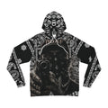 Bandana Print Hoodie — "MR DGAF" Graphic Streetwear Pullover