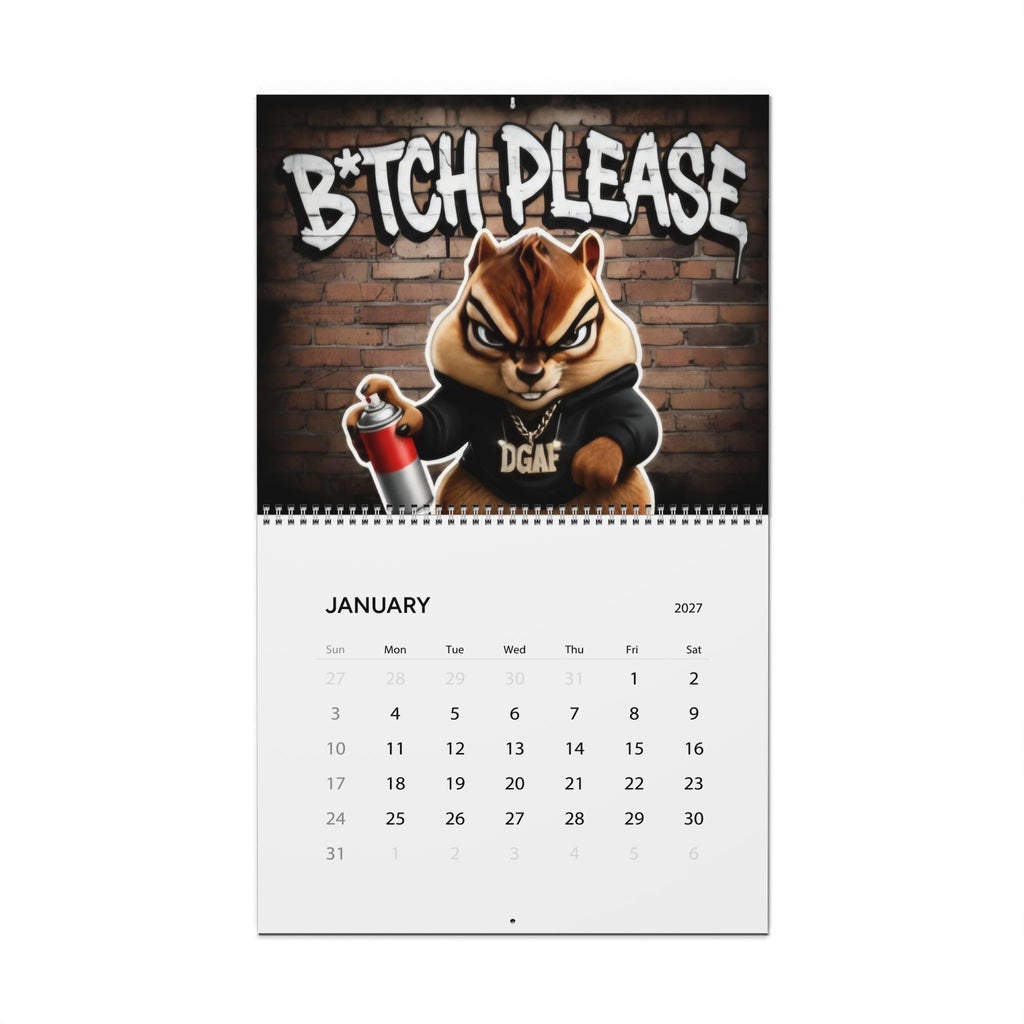 Wall Calendar 2027 — Bold Adult Humor Calendar ("Bitch Please" & "Go Get Fucked")