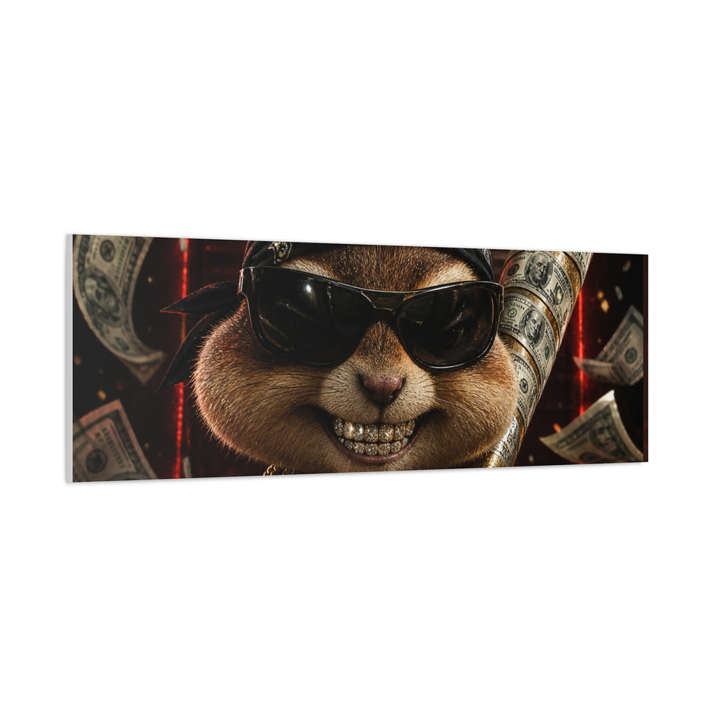 Dark Cardinal Bunny Canvas Print — Gothic Rabbit Wall Art