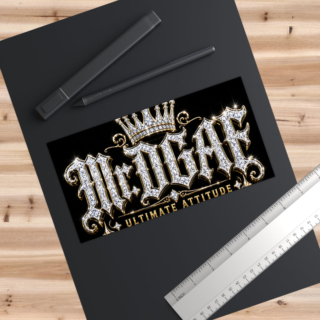 Mr. DGAE Bumper Sticker — Sparkling Crown "Ultimate Attitude" Car Decal