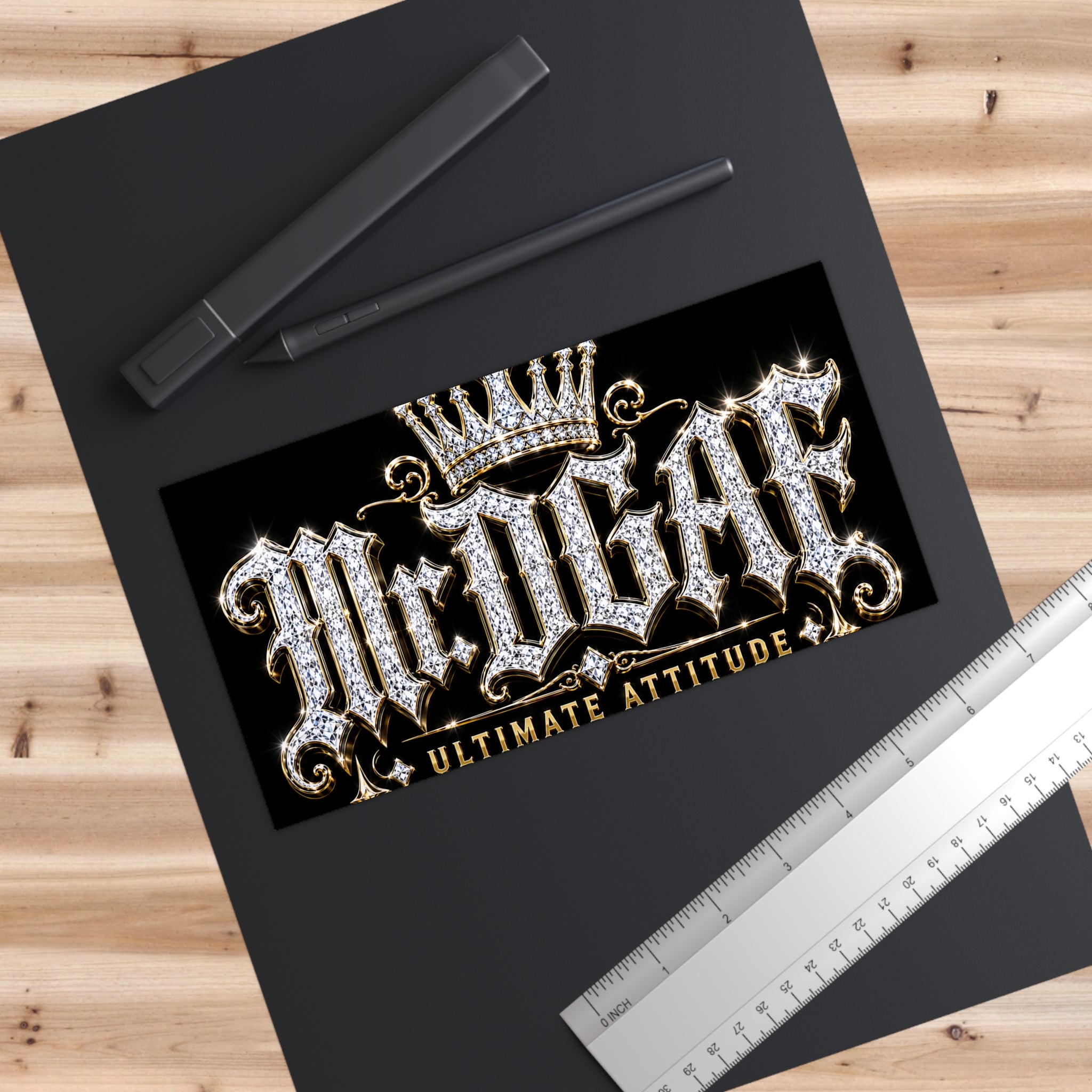 Mr. DGAE Bumper Sticker — Sparkling Crown "Ultimate Attitude" Car Decal