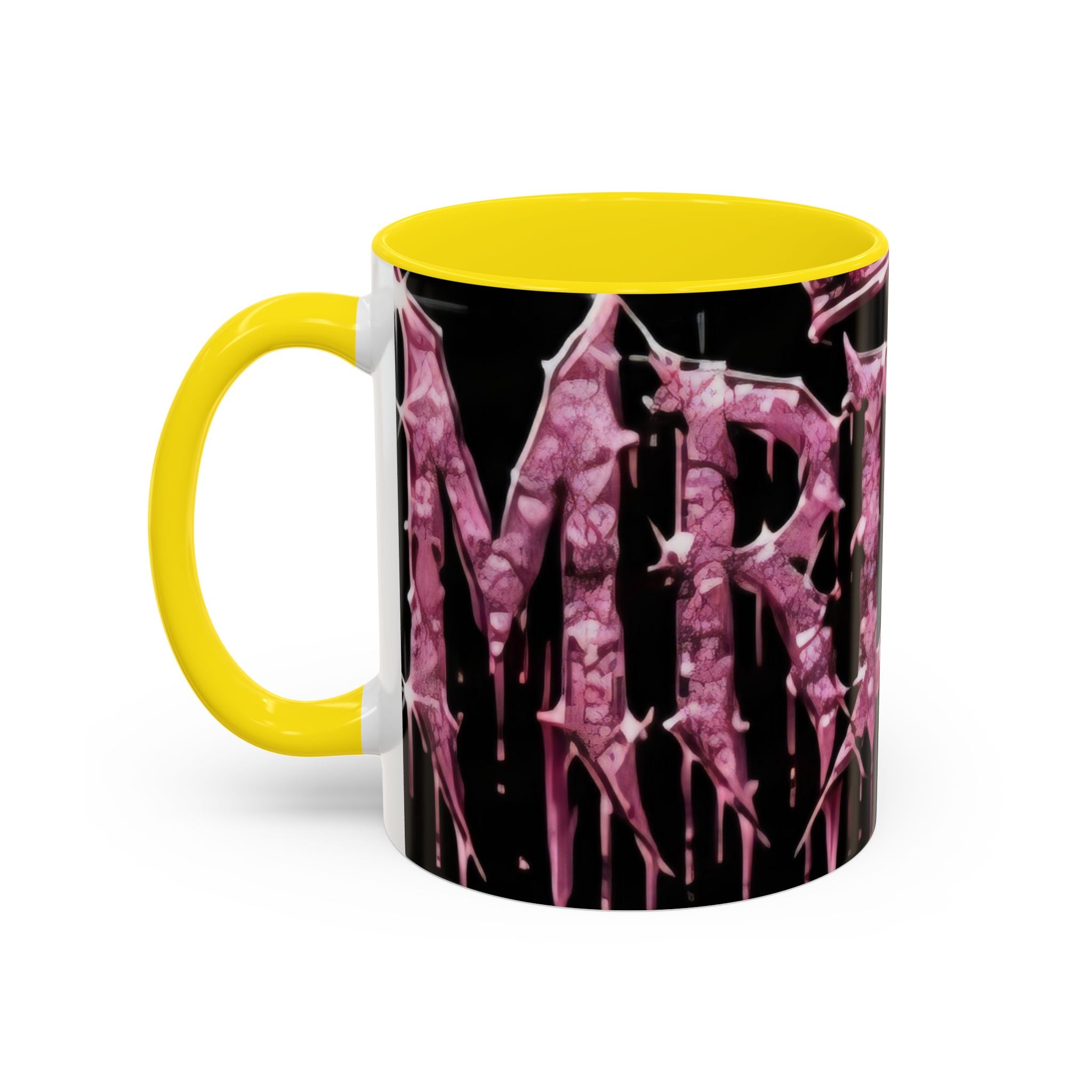 Dripping Pink Glitter Gothic Mug — Accent Coffee Cup (11/15oz)