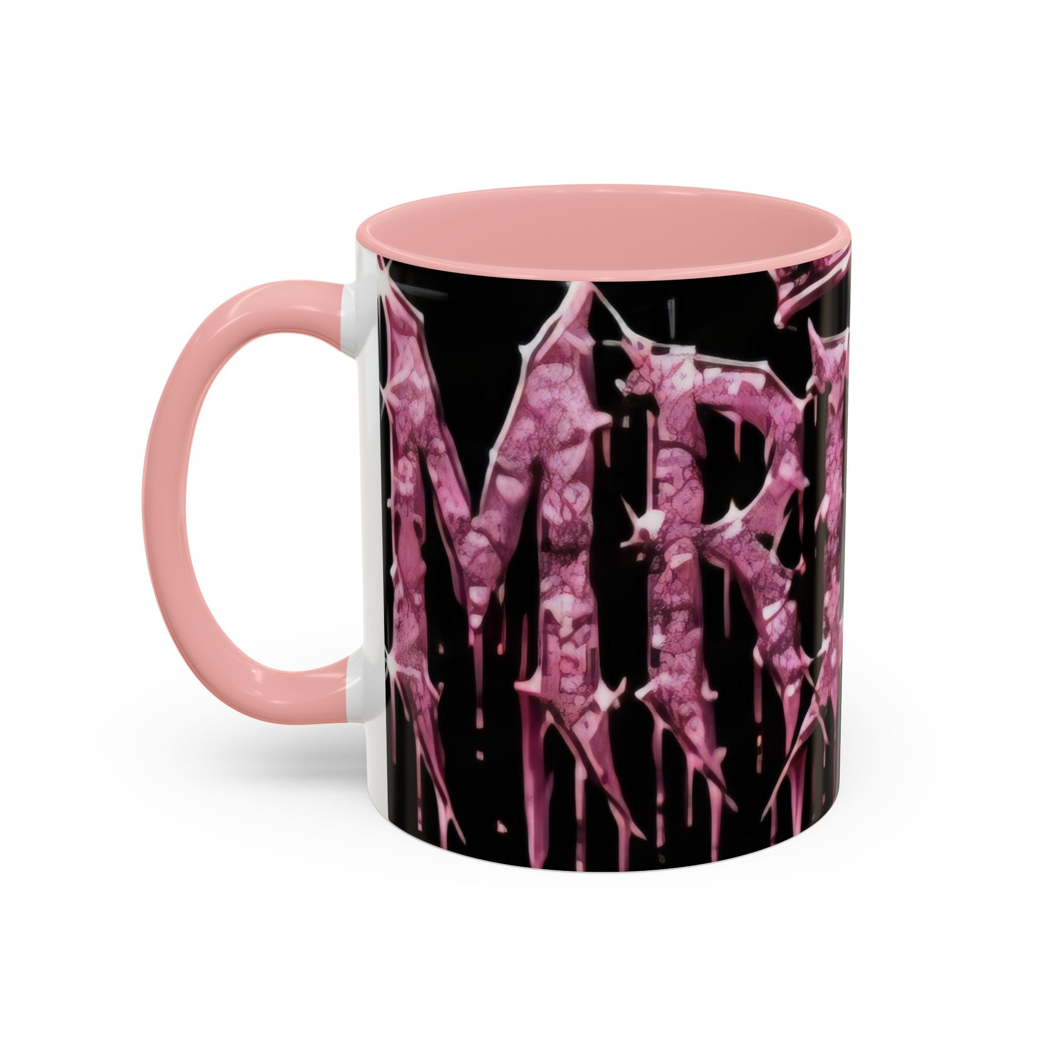 Dripping Pink Glitter Gothic Mug — Accent Coffee Cup (11/15oz)
