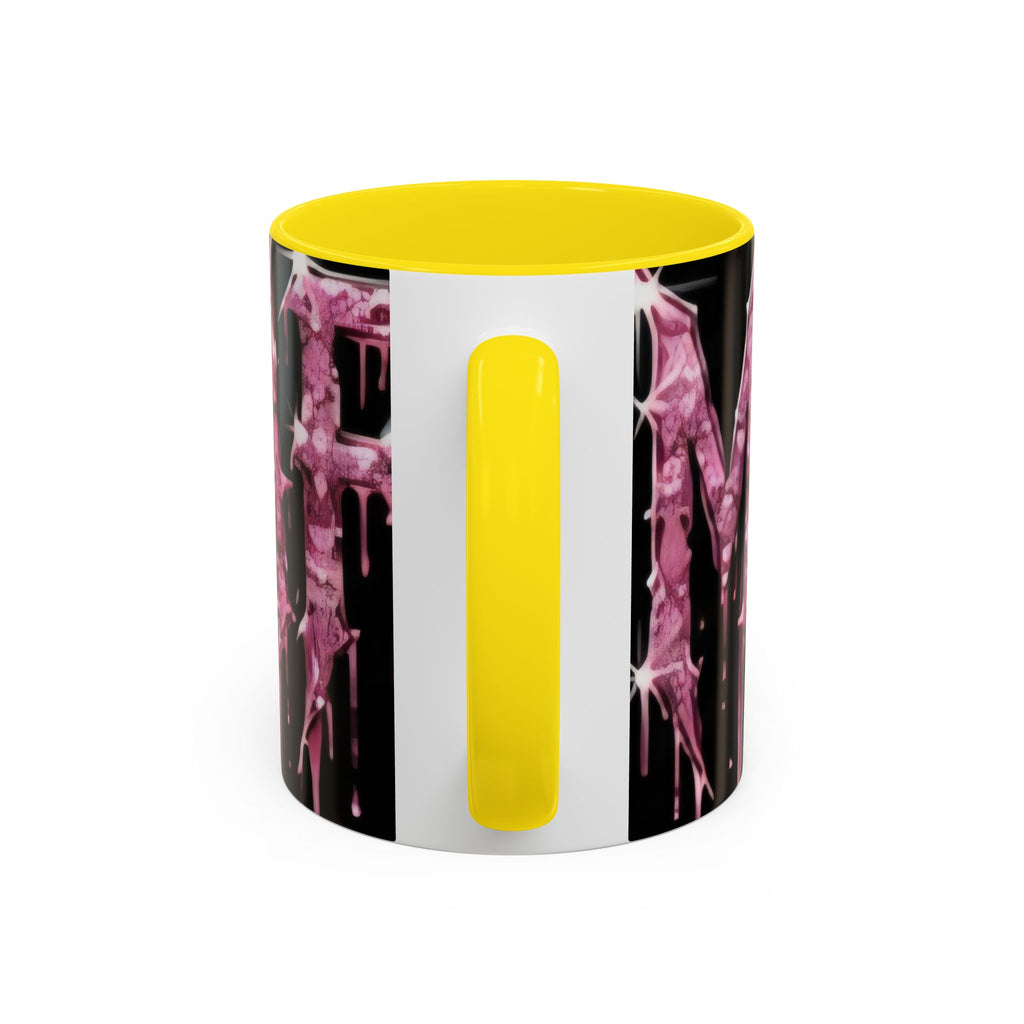 Dripping Pink Glitter Gothic Mug — Accent Coffee Cup (11/15oz)