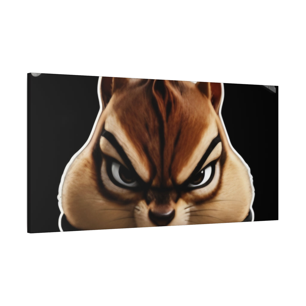 Edgy Chipmunk Canvas Print – "Go Fuck Yourself" Statement Wall Art