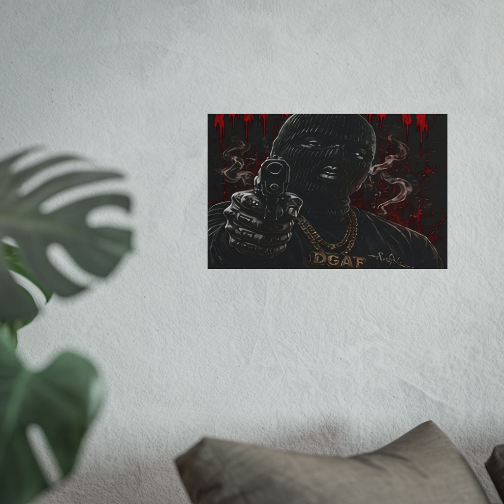 Fine Art Poster — 'Loyal to None' Masked Gunman Dark Urban Art Print