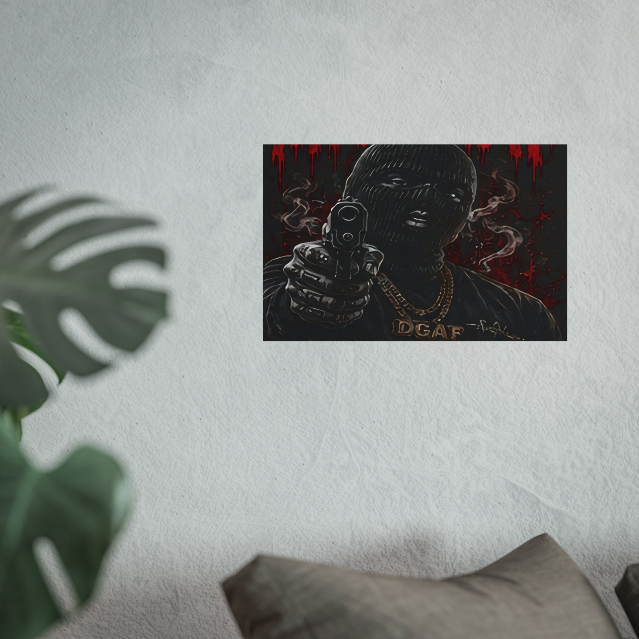 Fine Art Poster — 'Loyal to None' Masked Gunman Dark Urban Art Print