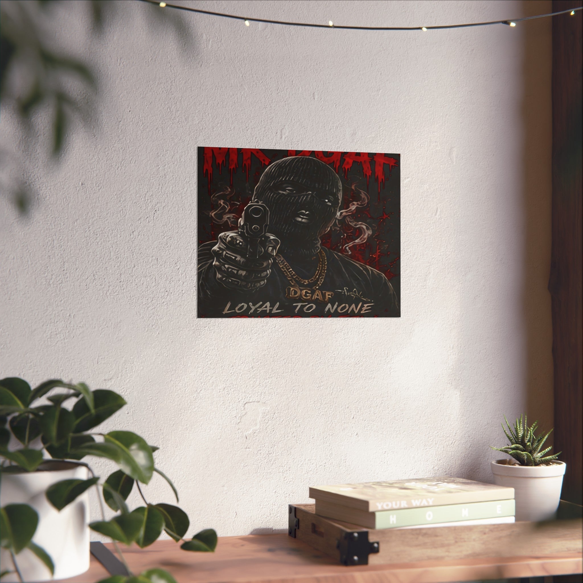 Fine Art Poster — 'Loyal to None' Masked Gunman Dark Urban Art Print