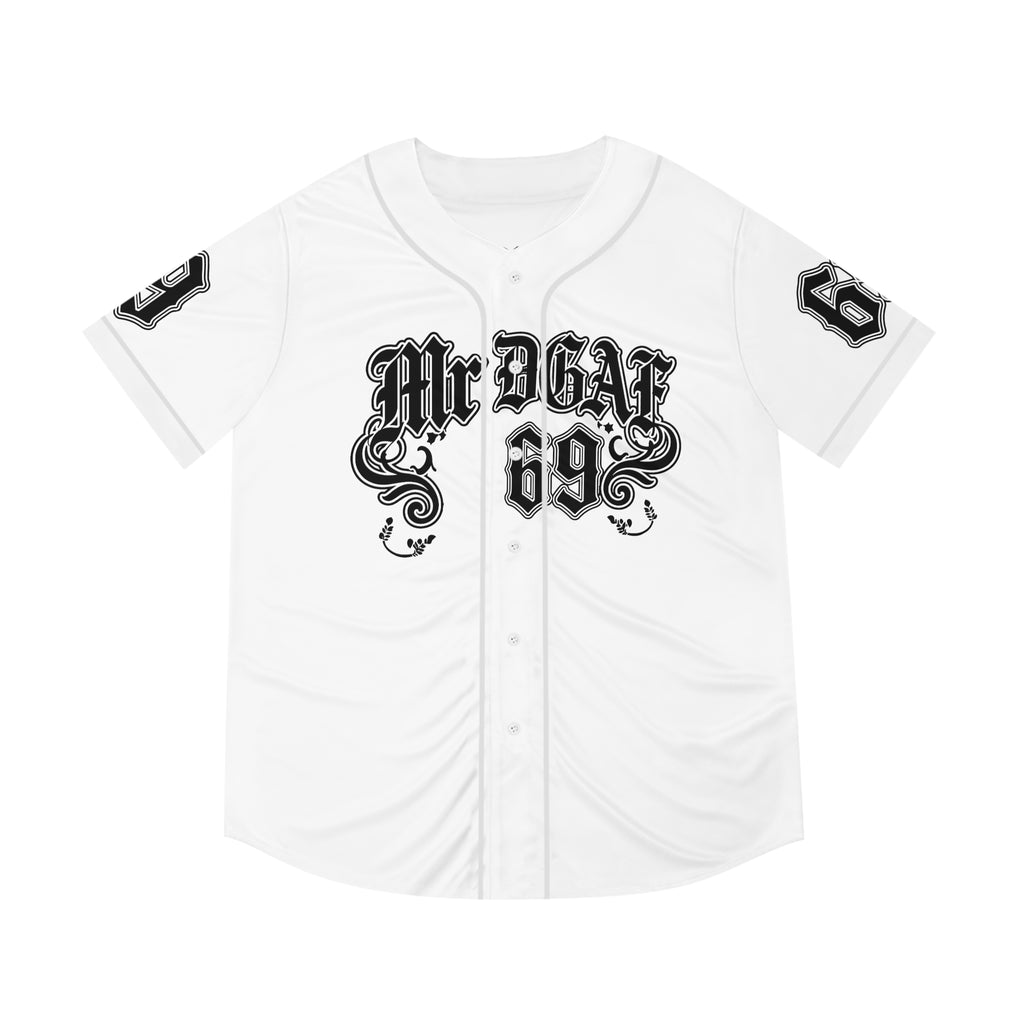 MrDGAF 69 Baseball Jersey — Vintage Gothic Numbered Men’s Sports Tee