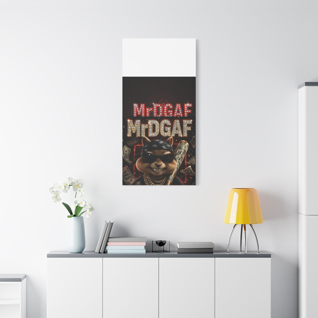 Dark Cardinal Bunny Canvas Print — Gothic Rabbit Wall Art