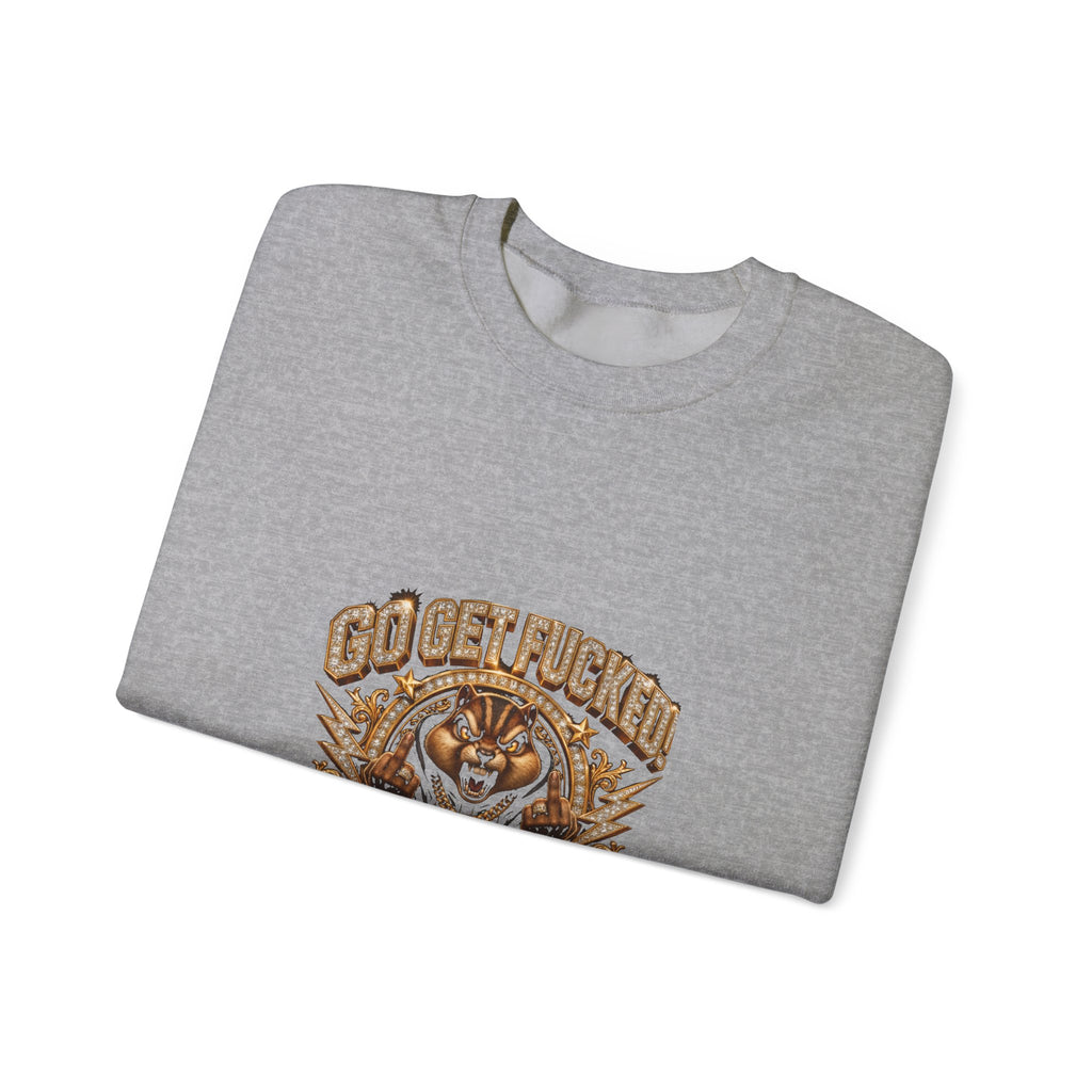 Tiger Graphic Crewneck Sweatshirt — "Go Get F***ing No Apologies"