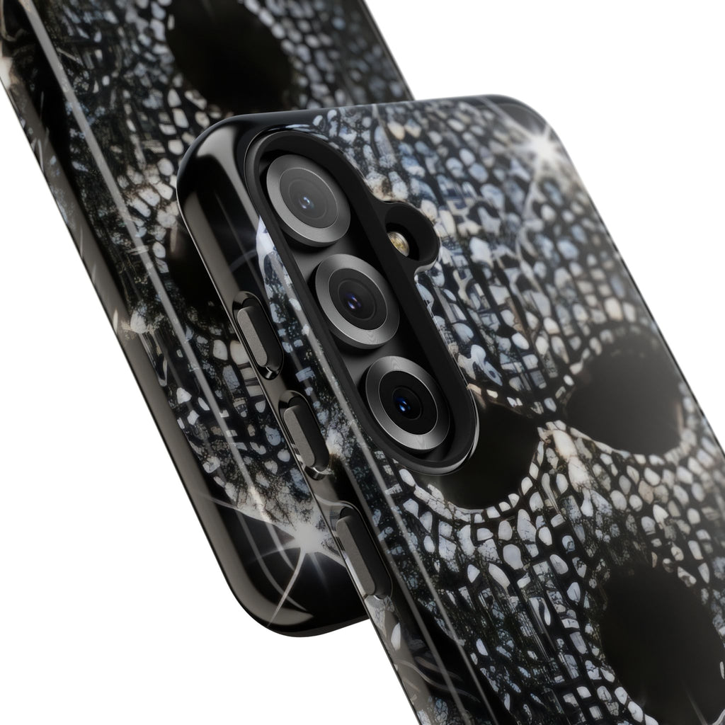 Skull Rhinestone Tough Phone Case — "Outlaw" Ultimate Attitude
