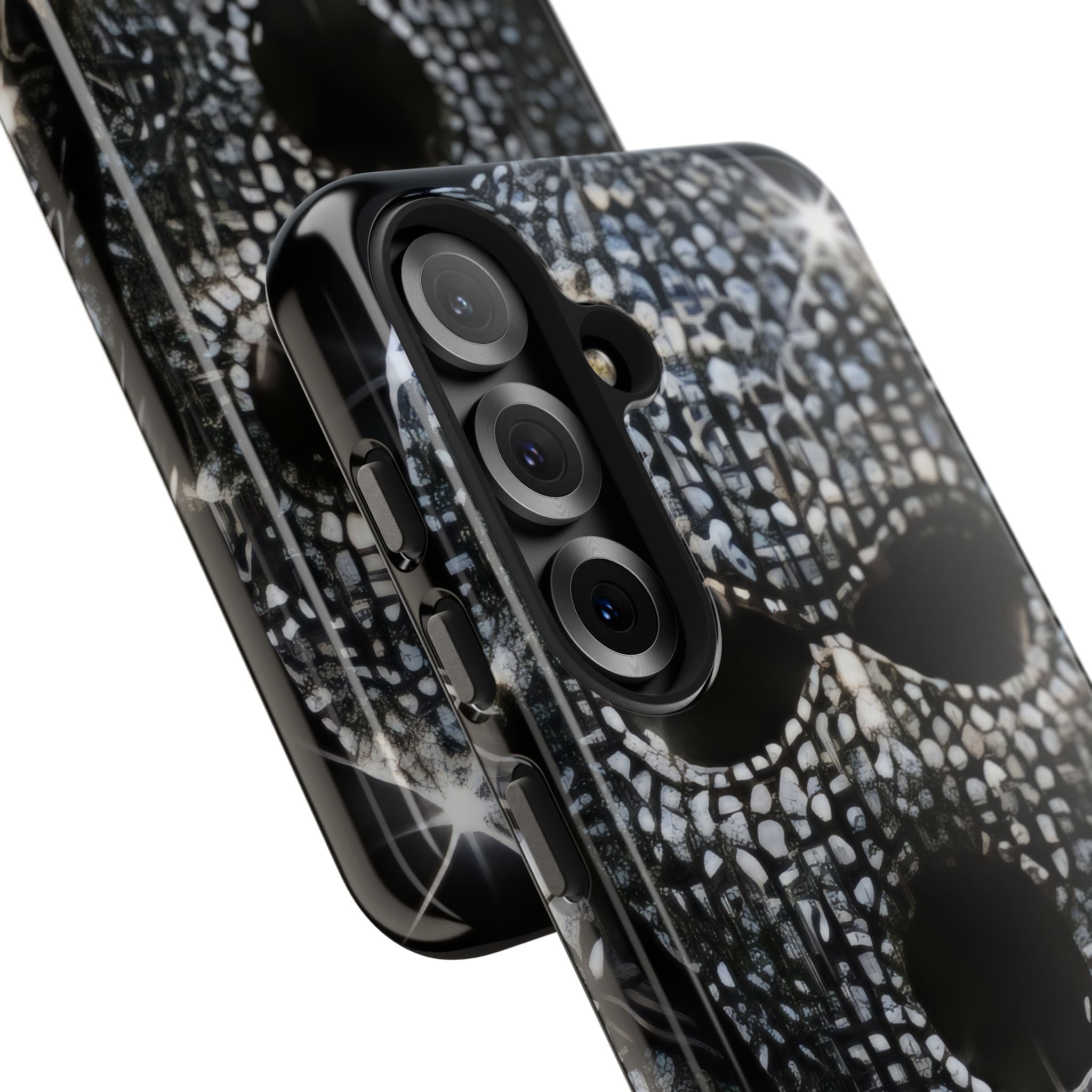Skull Rhinestone Tough Phone Case — "Outlaw" Ultimate Attitude