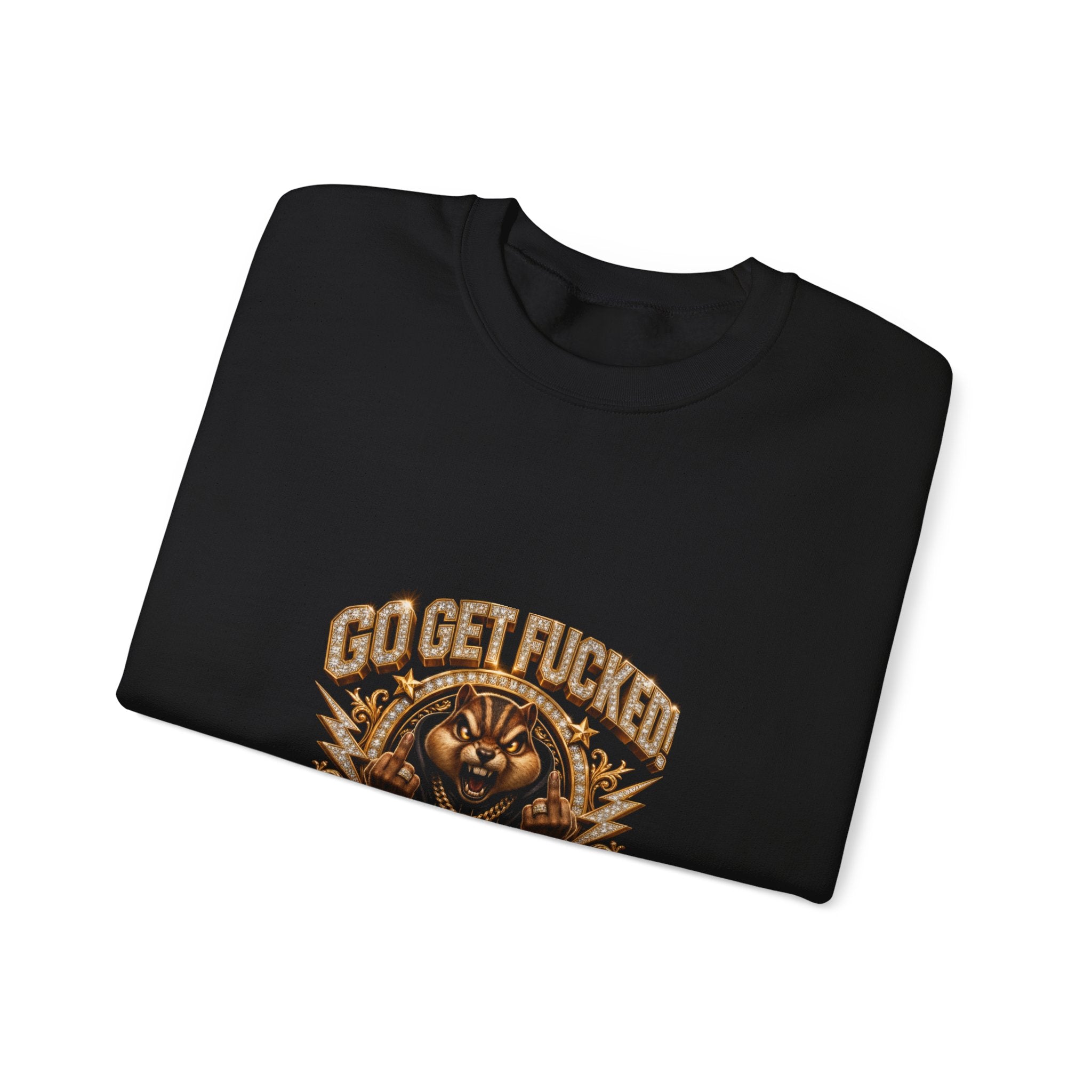 Tiger Graphic Crewneck Sweatshirt — "Go Get F***ing No Apologies"