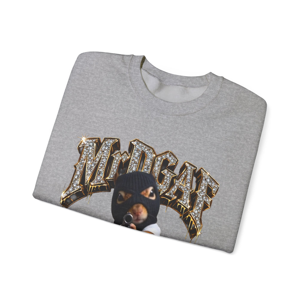 Crewneck Sweatshirt — 'Pure Fucking Evil' Graphic Pullover with Masked Bear Design