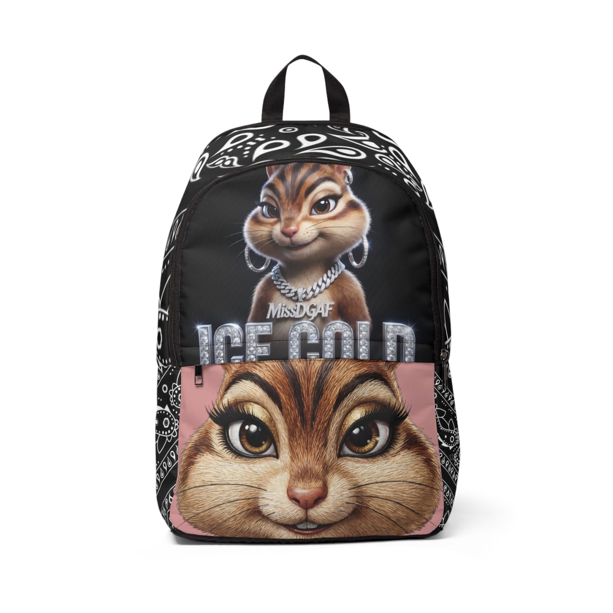 Girls school bag Ice Cold Chipmunk Backpack — Cute Cartoon Animal School Bag with Bandana Design
