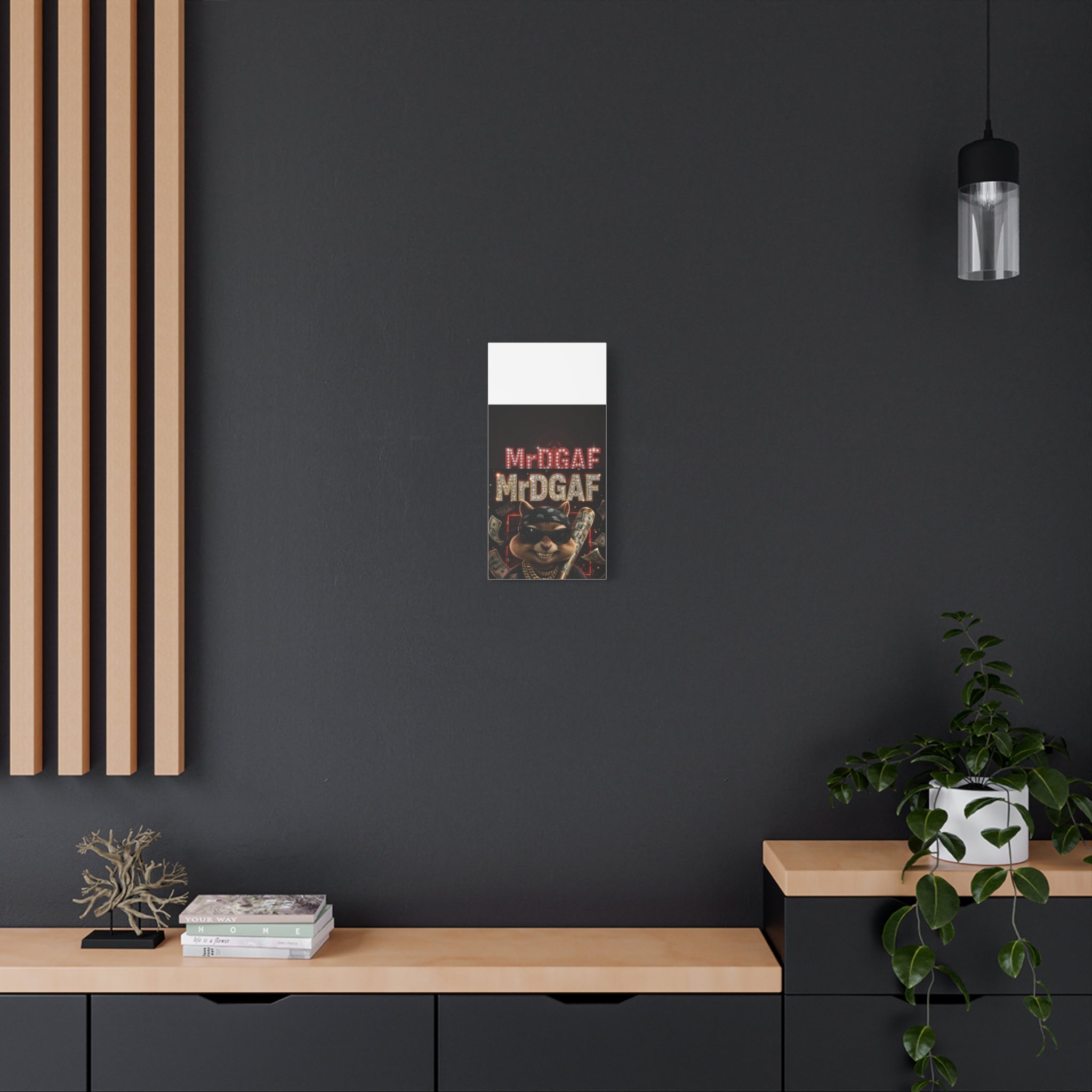 Dark Cardinal Bunny Canvas Print — Gothic Rabbit Wall Art