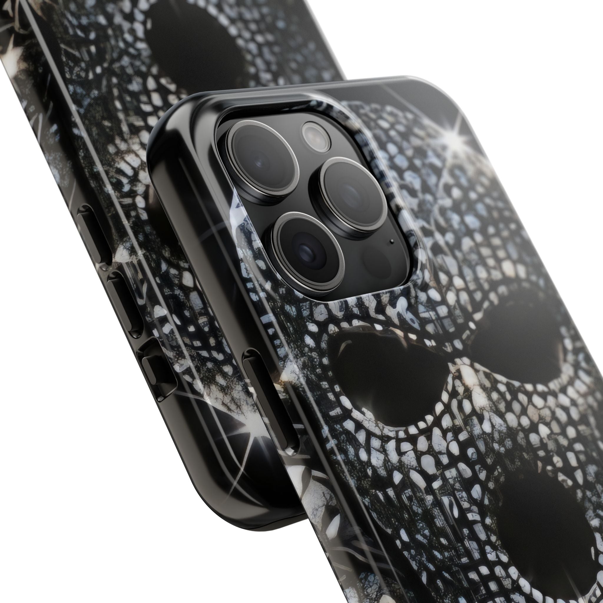 Skull Rhinestone Tough Phone Case — "Outlaw" Ultimate Attitude
