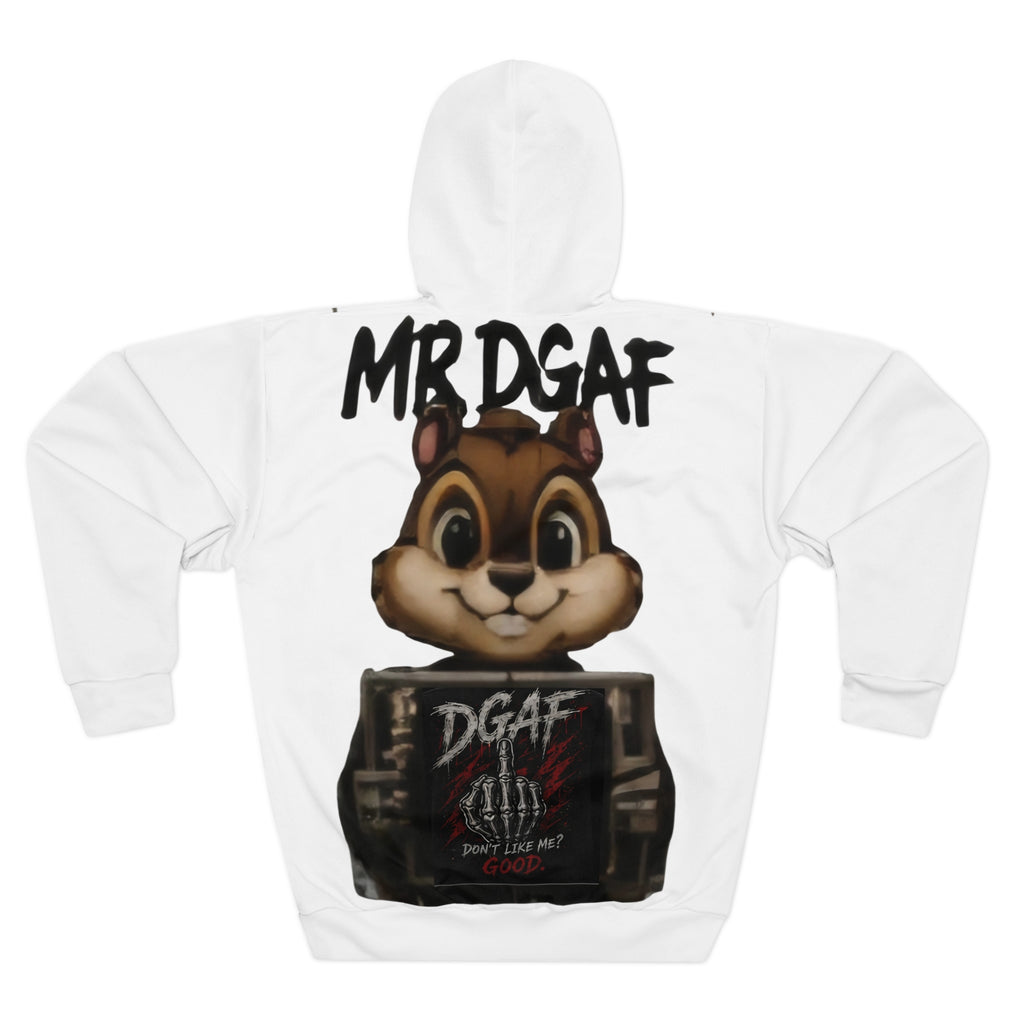 DGAF Streetwear Hoodie — 'Mr DGAF' Graffiti Chipmunk All-Over Print Pullover