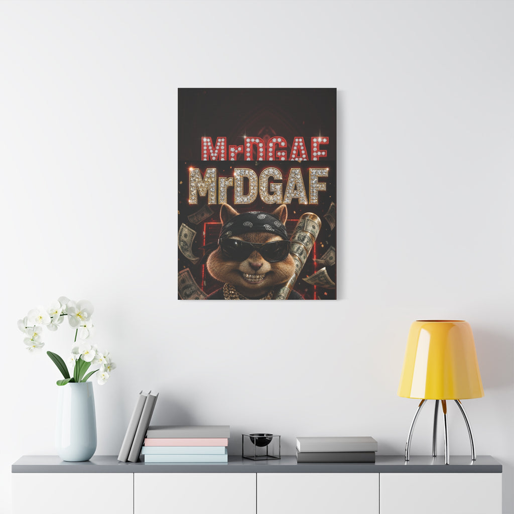 Dark Cardinal Bunny Canvas Print — Gothic Rabbit Wall Art
