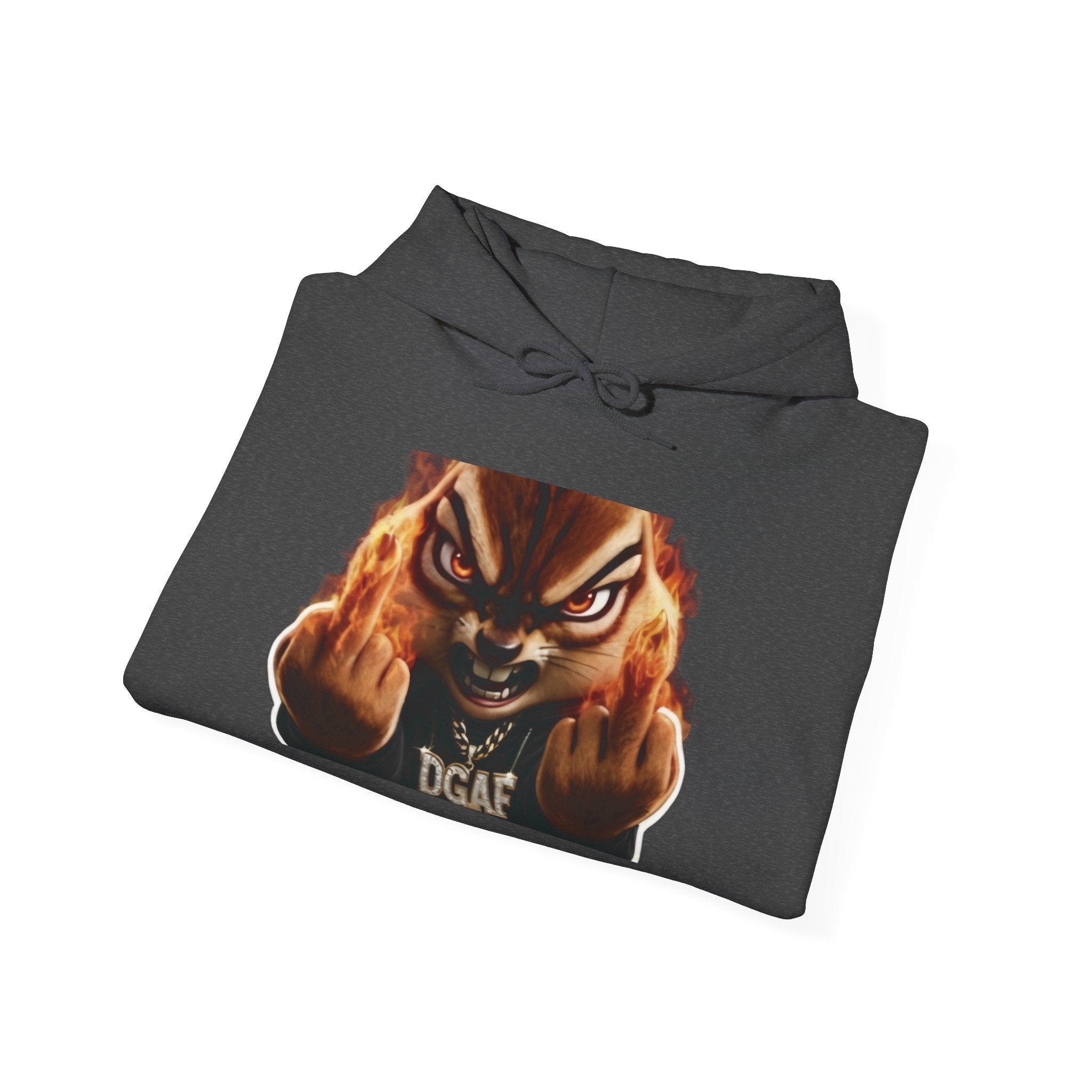 Hoodie — Smoky Chipmunk 'DGAF' Graphic Pullover