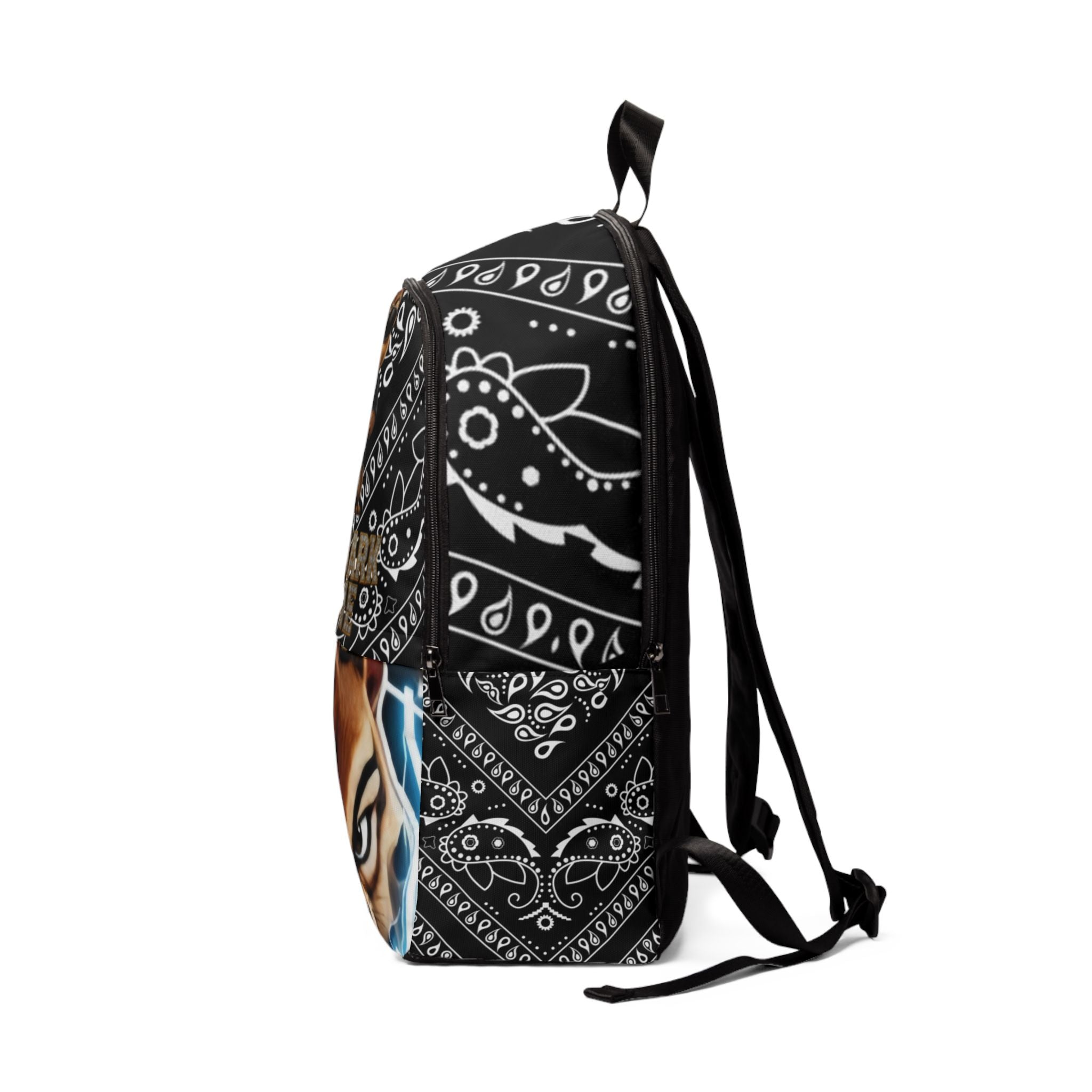Boys schoolbag Chipmunk Street Art Backpack — Bad to the Bone Bandana Design