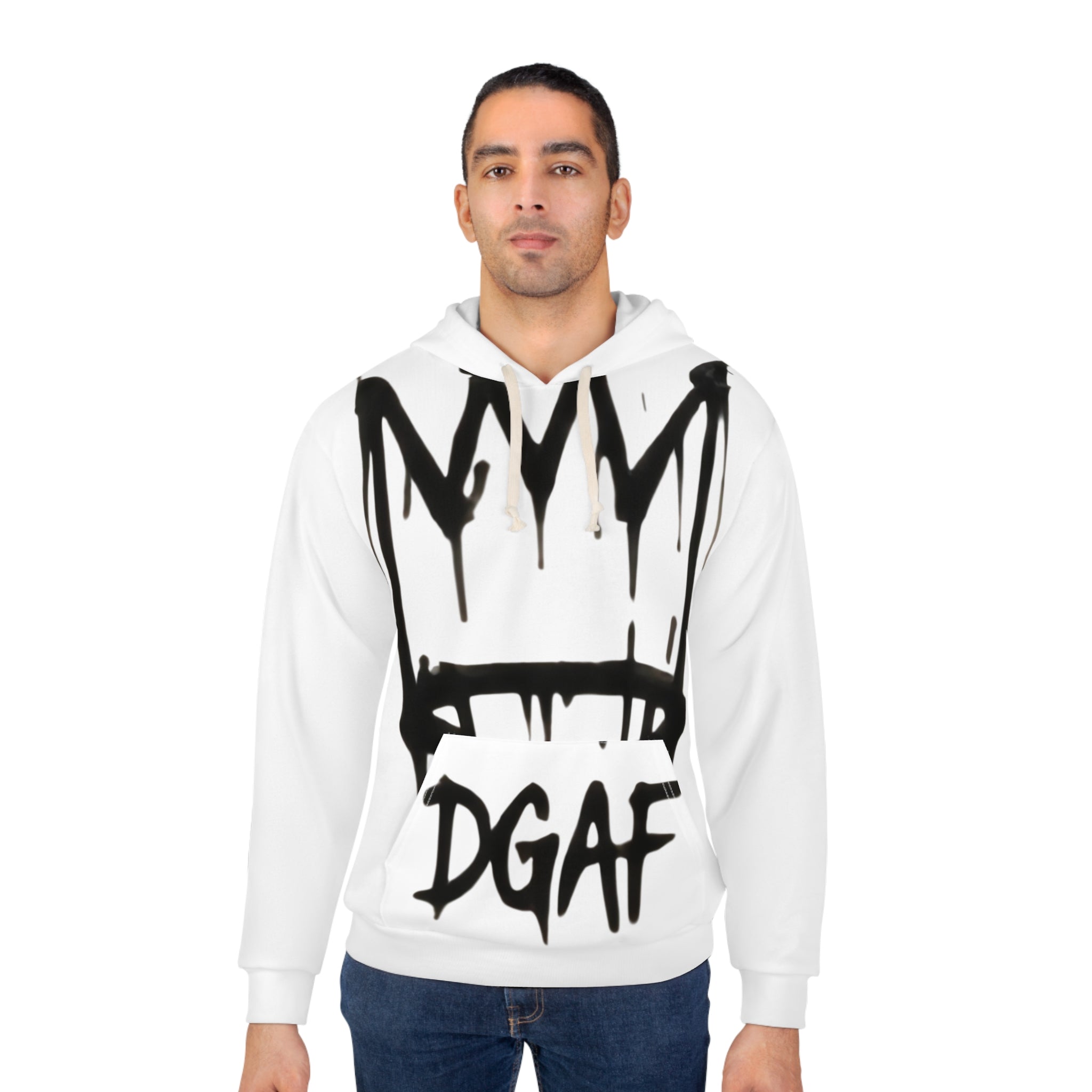 DGAF Streetwear Hoodie — 'Mr DGAF' Graffiti Chipmunk All-Over Print Pullover