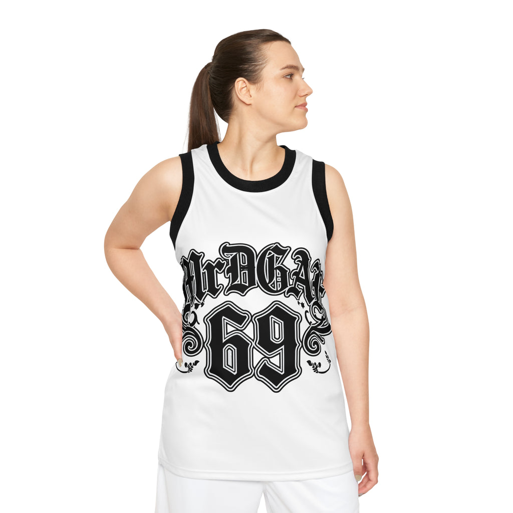 Basketball Jersey — Vintage Gothic "MrDgat 69" Number Tank