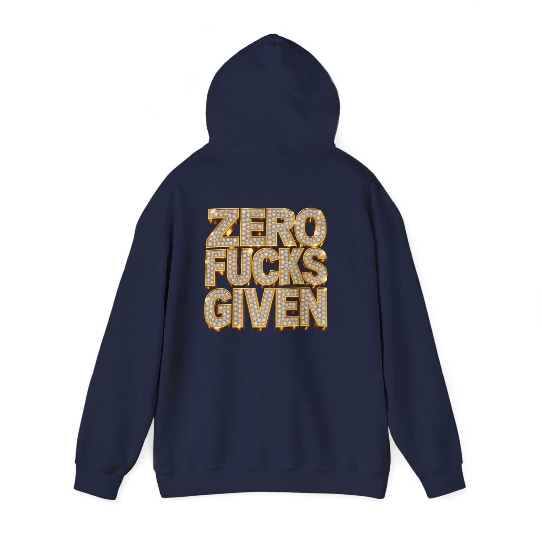 Zero Fucks Given Hoodie — Bold Marquee Lettering Graphic Pullover