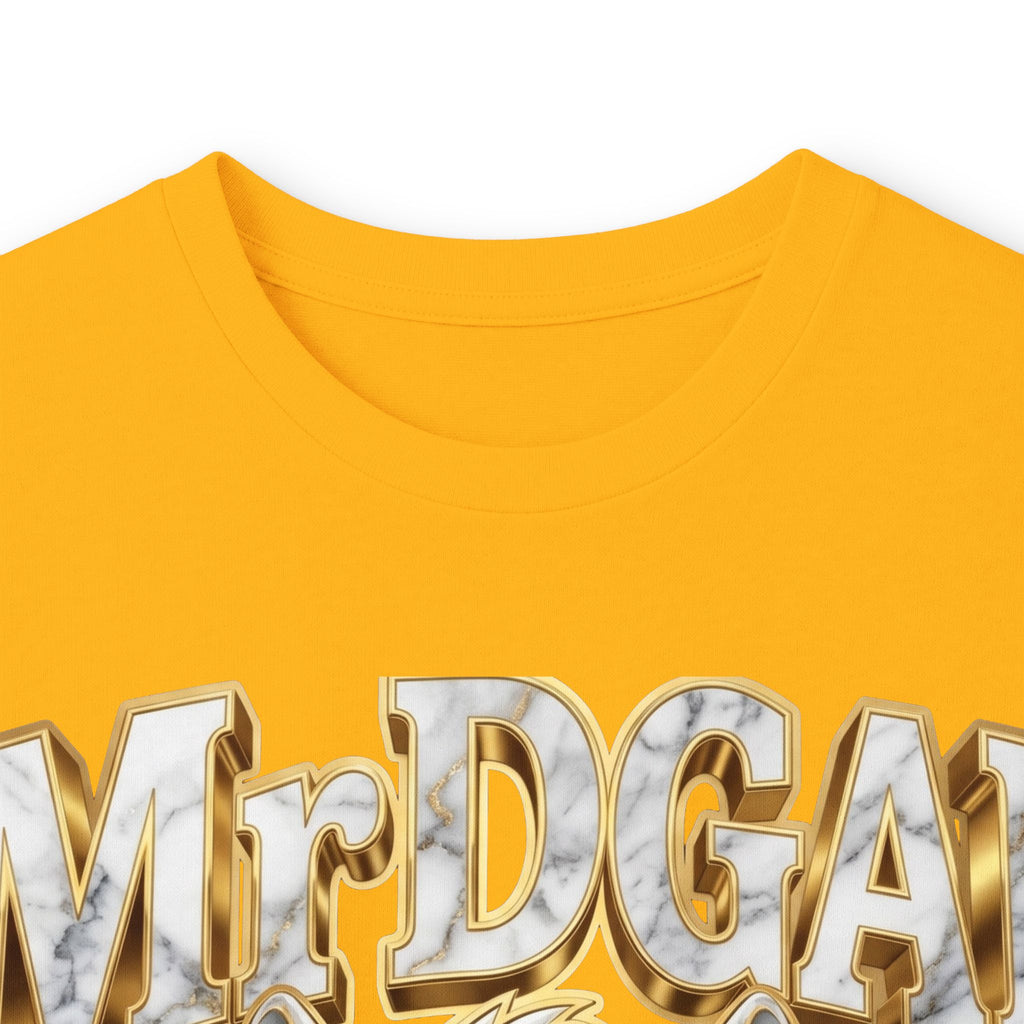 Long Sleeve Tee — Bold ‘DGAF’ Cat Graphic & Gold 3D Profanity Back
