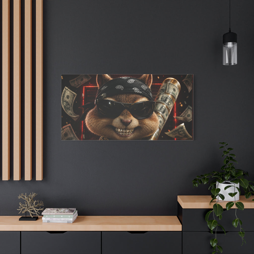 Dark Cardinal Bunny Canvas Print — Gothic Rabbit Wall Art
