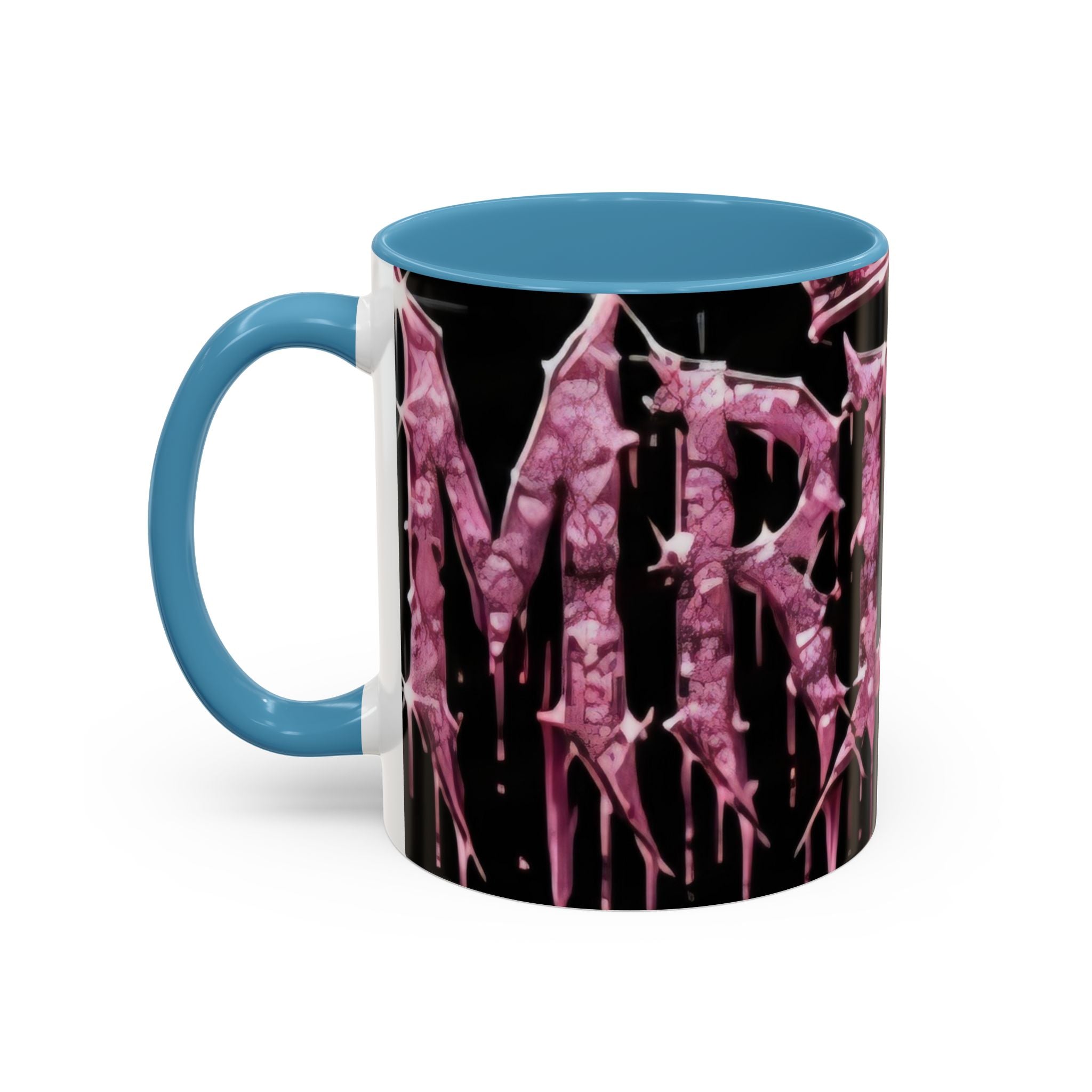Dripping Pink Glitter Gothic Mug — Accent Coffee Cup (11/15oz)