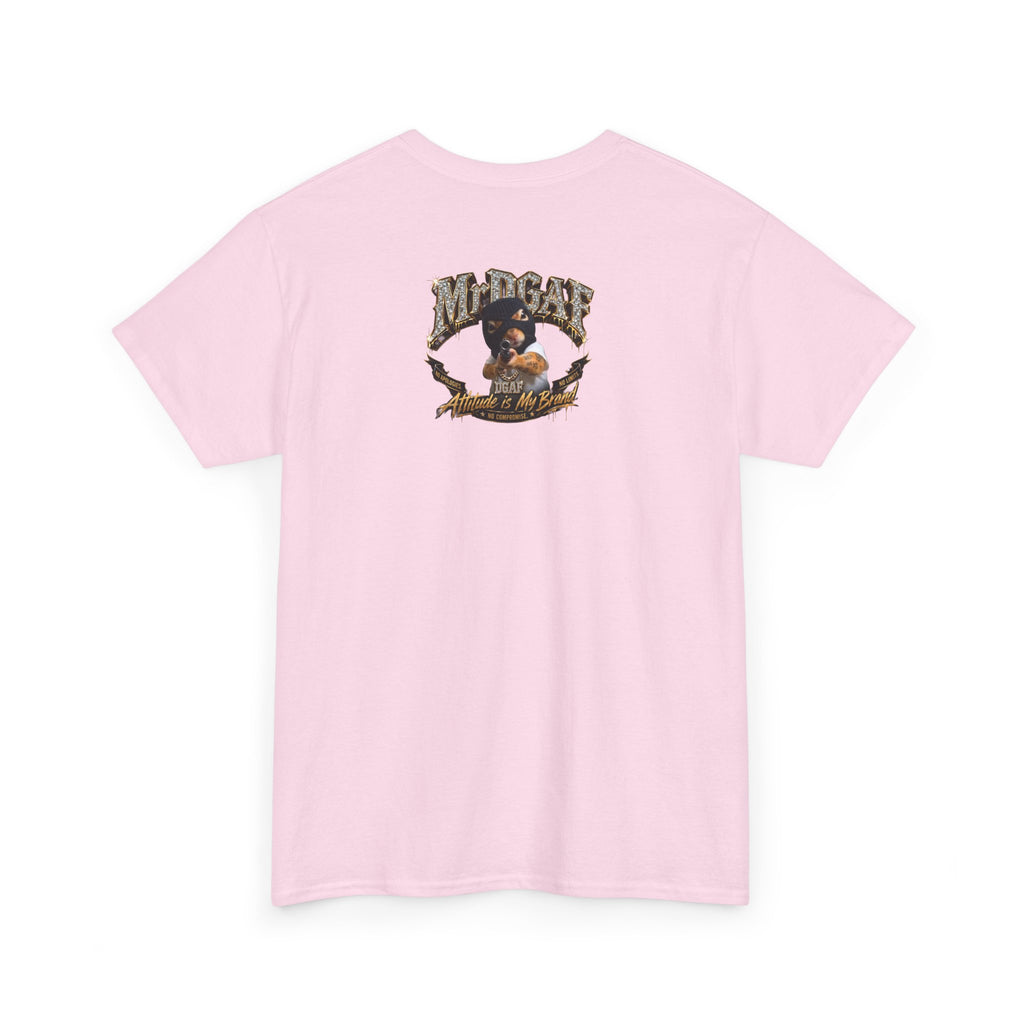 IDGAF Never Will Tee — Bold Rhinestone Text Graphic T‑Shirt