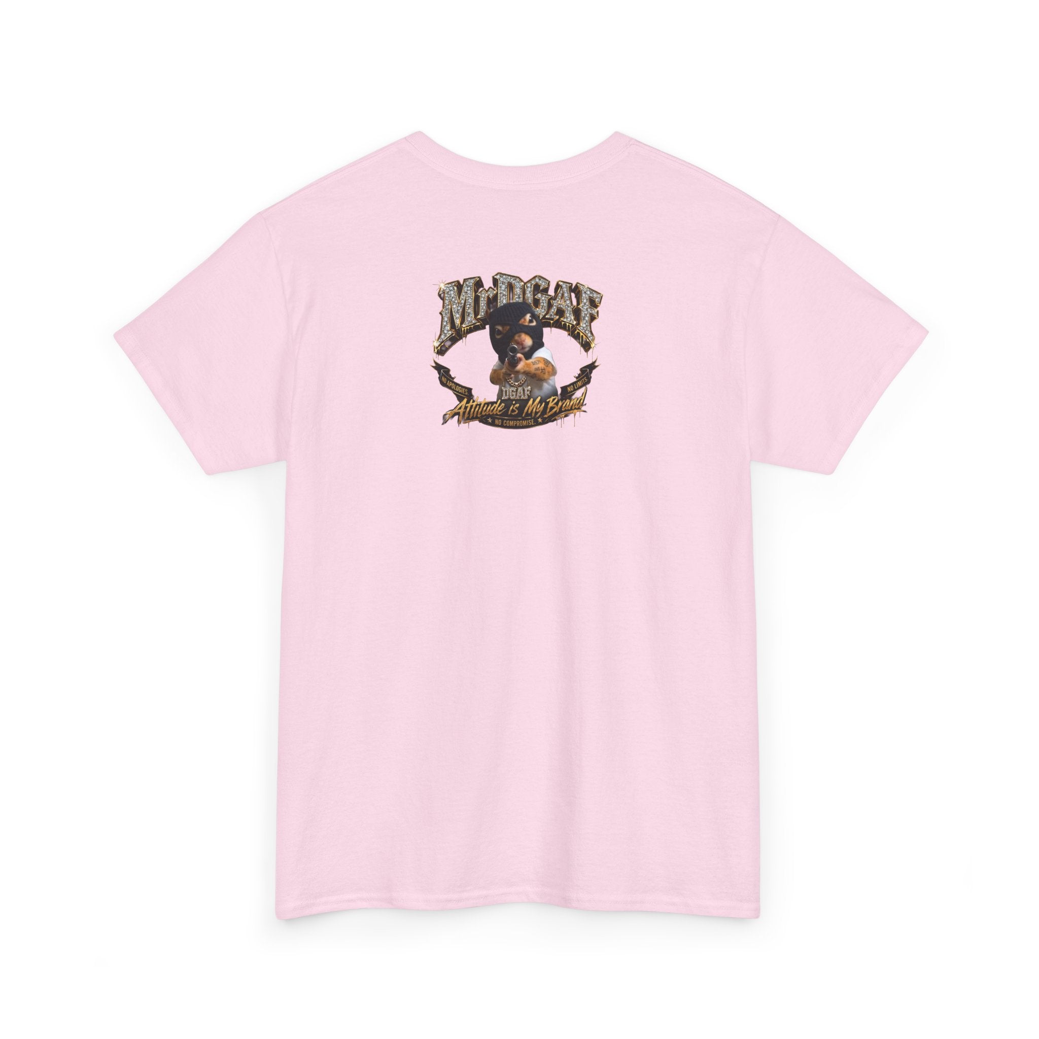 IDGAF Never Will Tee — Bold Rhinestone Text Graphic T‑Shirt