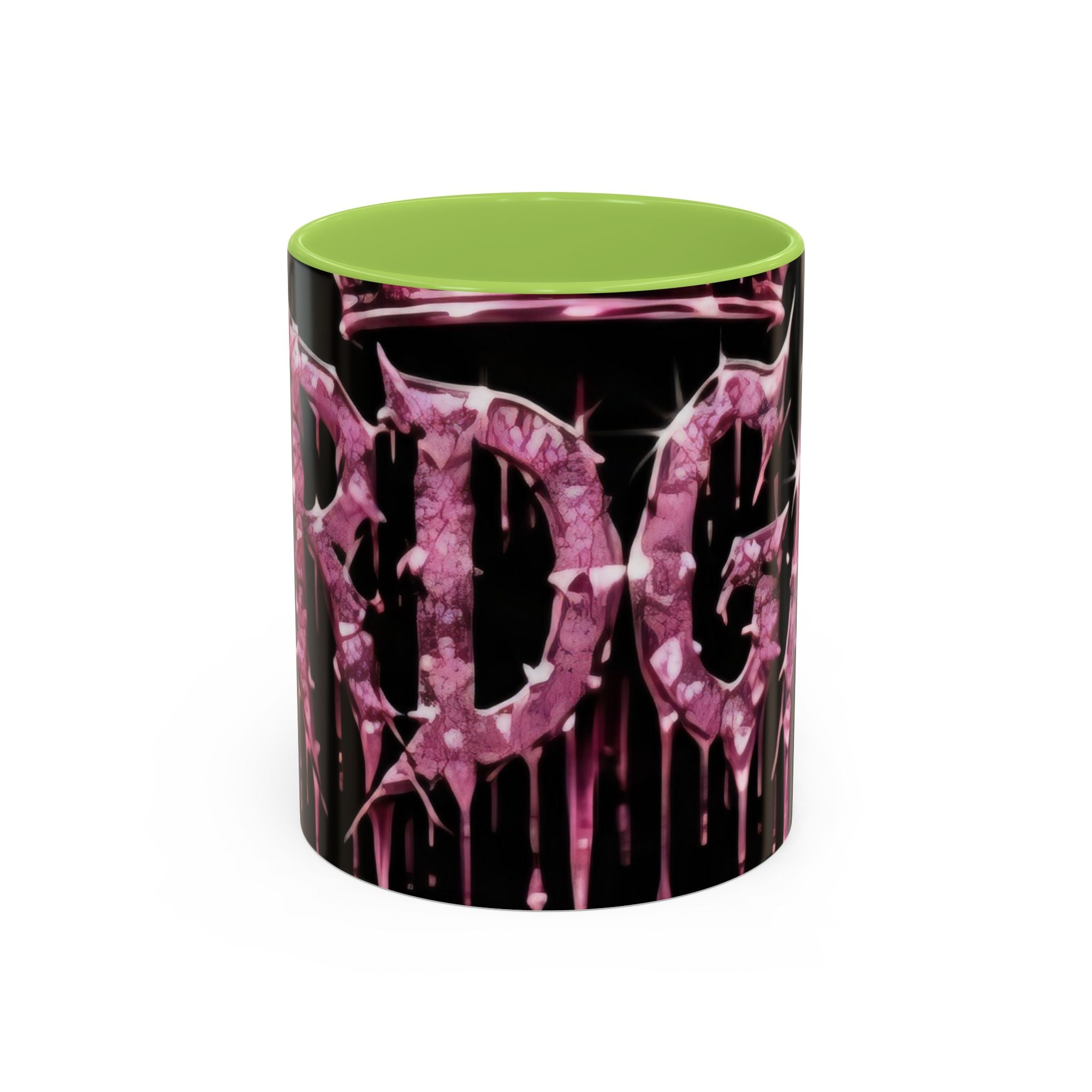 Dripping Pink Glitter Gothic Mug — Accent Coffee Cup (11/15oz)