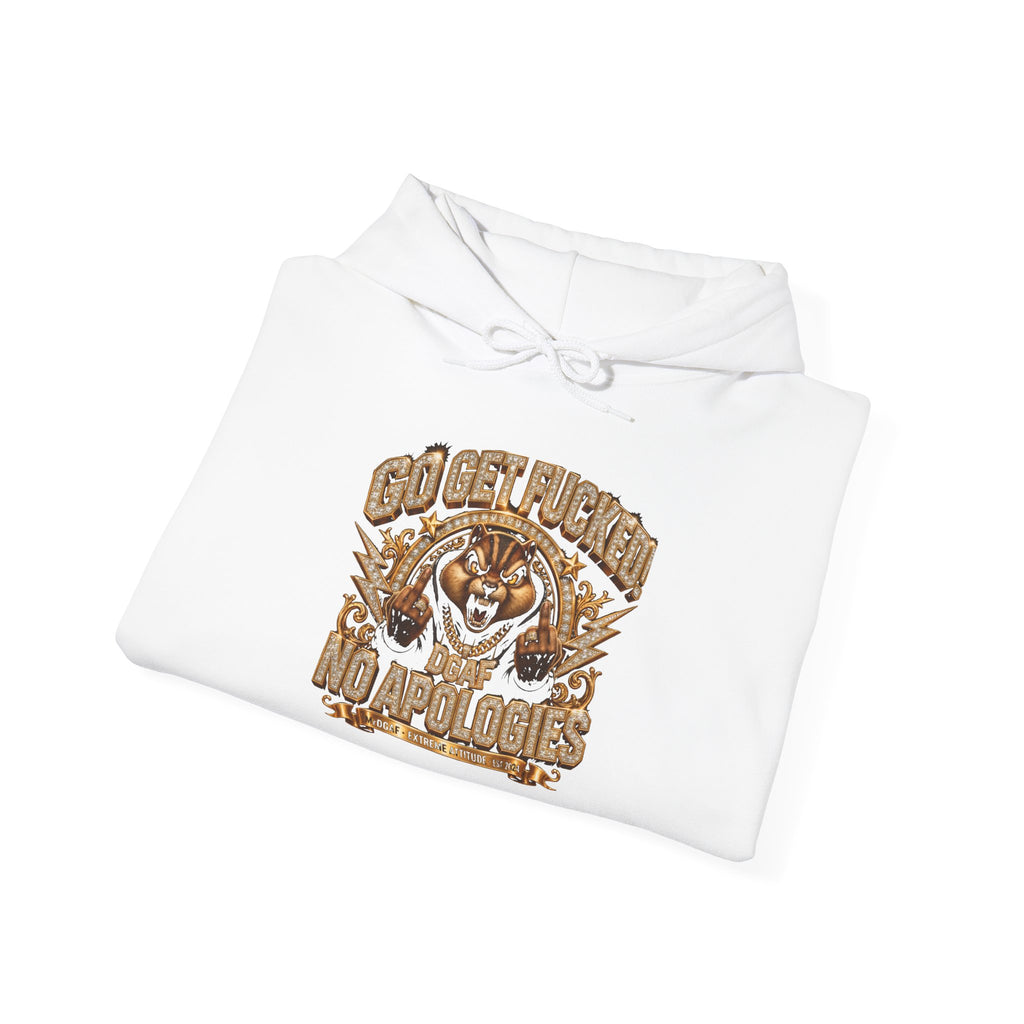 Graphic Hoodie – "Go Get Fucked, No Apologies"