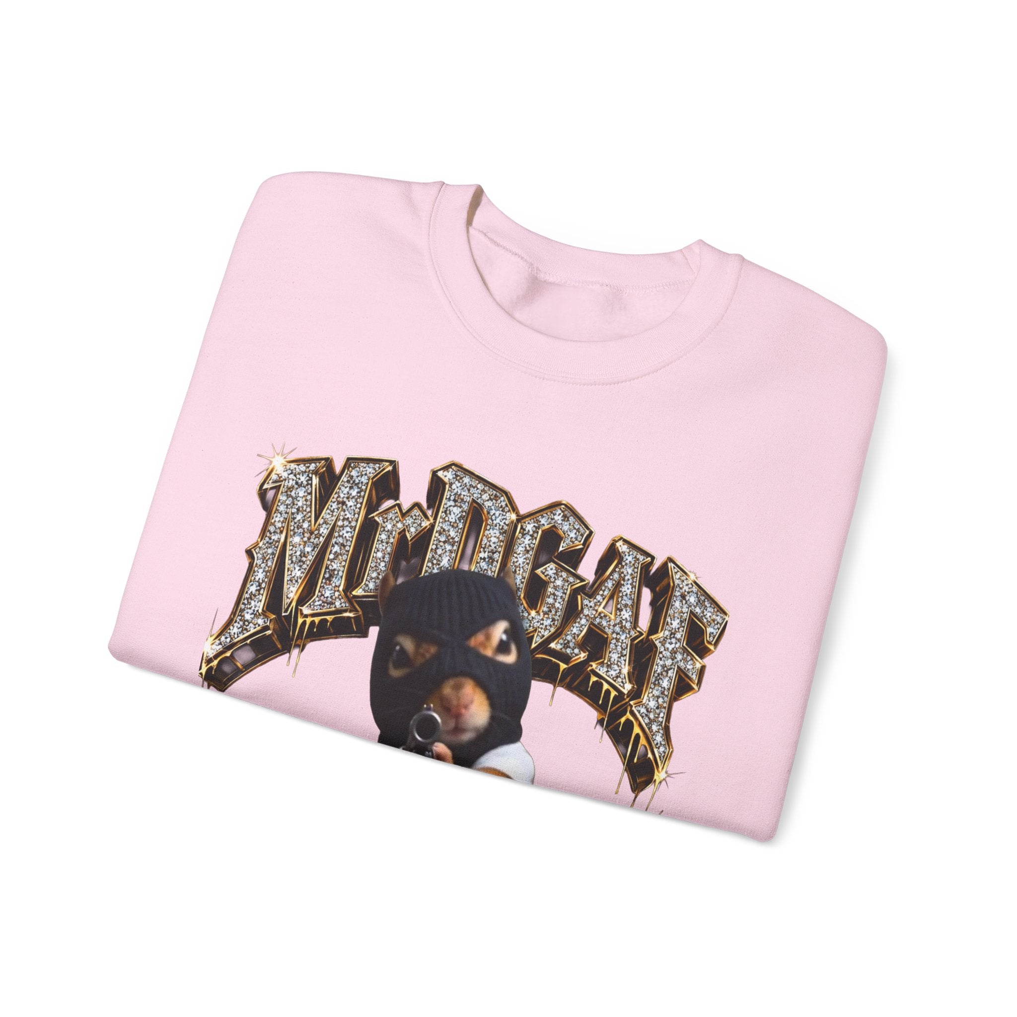 Crewneck Sweatshirt — 'Pure Fucking Evil' Graphic Pullover with Masked Bear Design