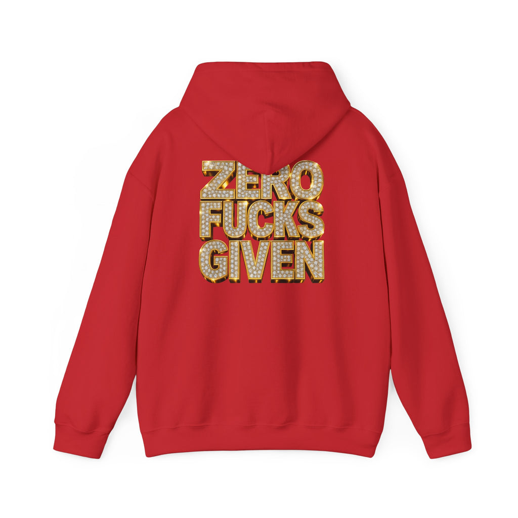 Zero Fucks Given Hoodie — Bold Marquee Lettering Graphic Pullover