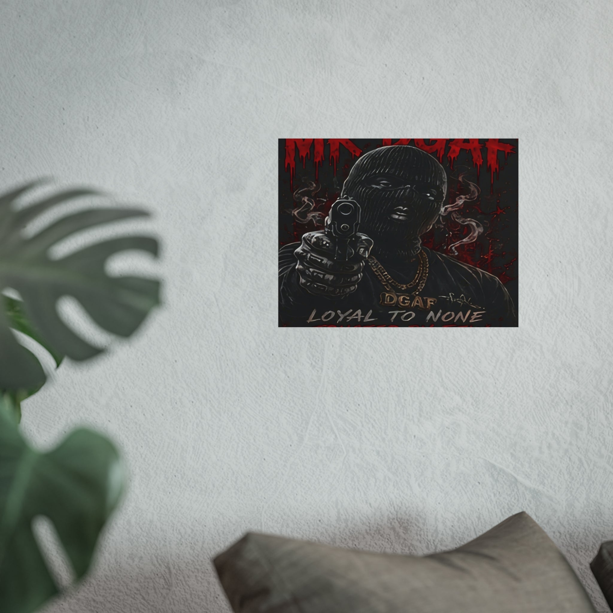 Fine Art Poster — 'Loyal to None' Masked Gunman Dark Urban Art Print