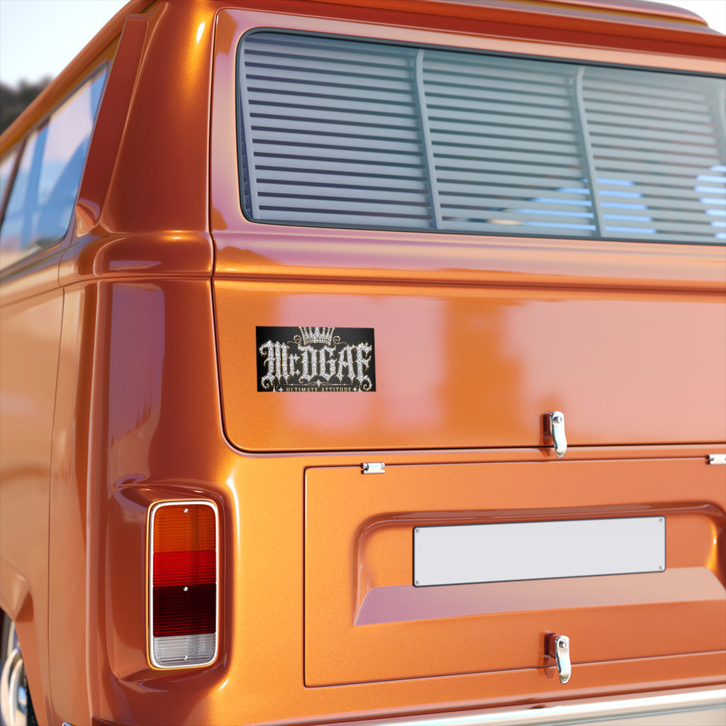 Mr. DGAE Bumper Sticker — Sparkling Crown "Ultimate Attitude" Car Decal