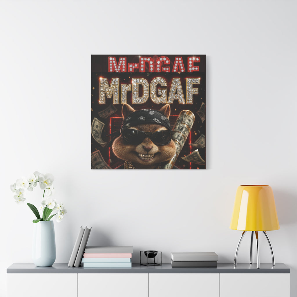 Dark Cardinal Bunny Canvas Print — Gothic Rabbit Wall Art