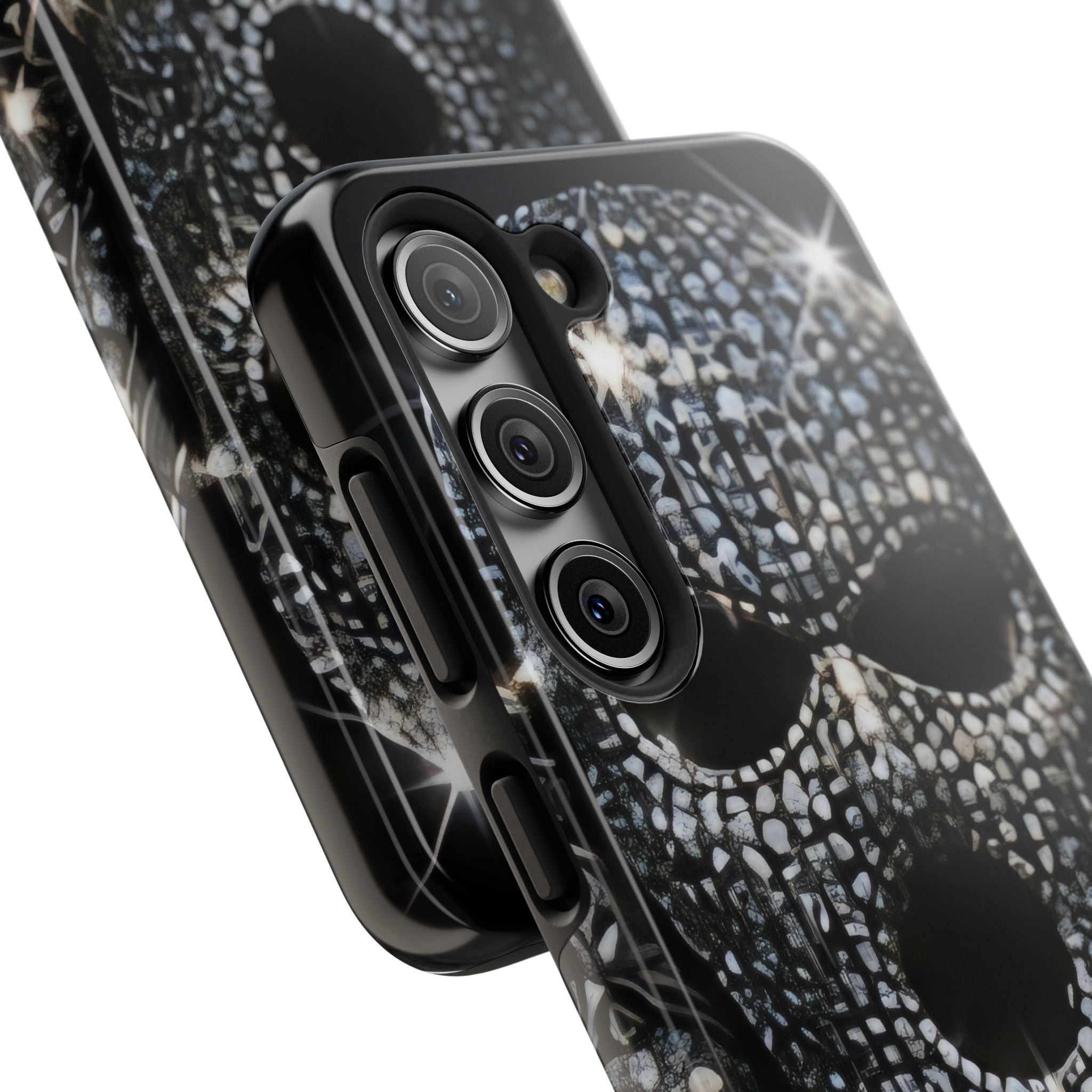 Skull Rhinestone Tough Phone Case — "Outlaw" Ultimate Attitude