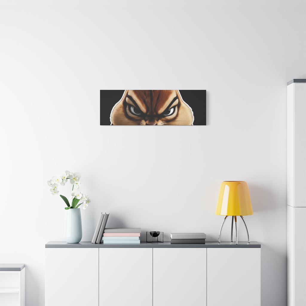 Edgy Chipmunk Canvas Print – "Go Fuck Yourself" Statement Wall Art