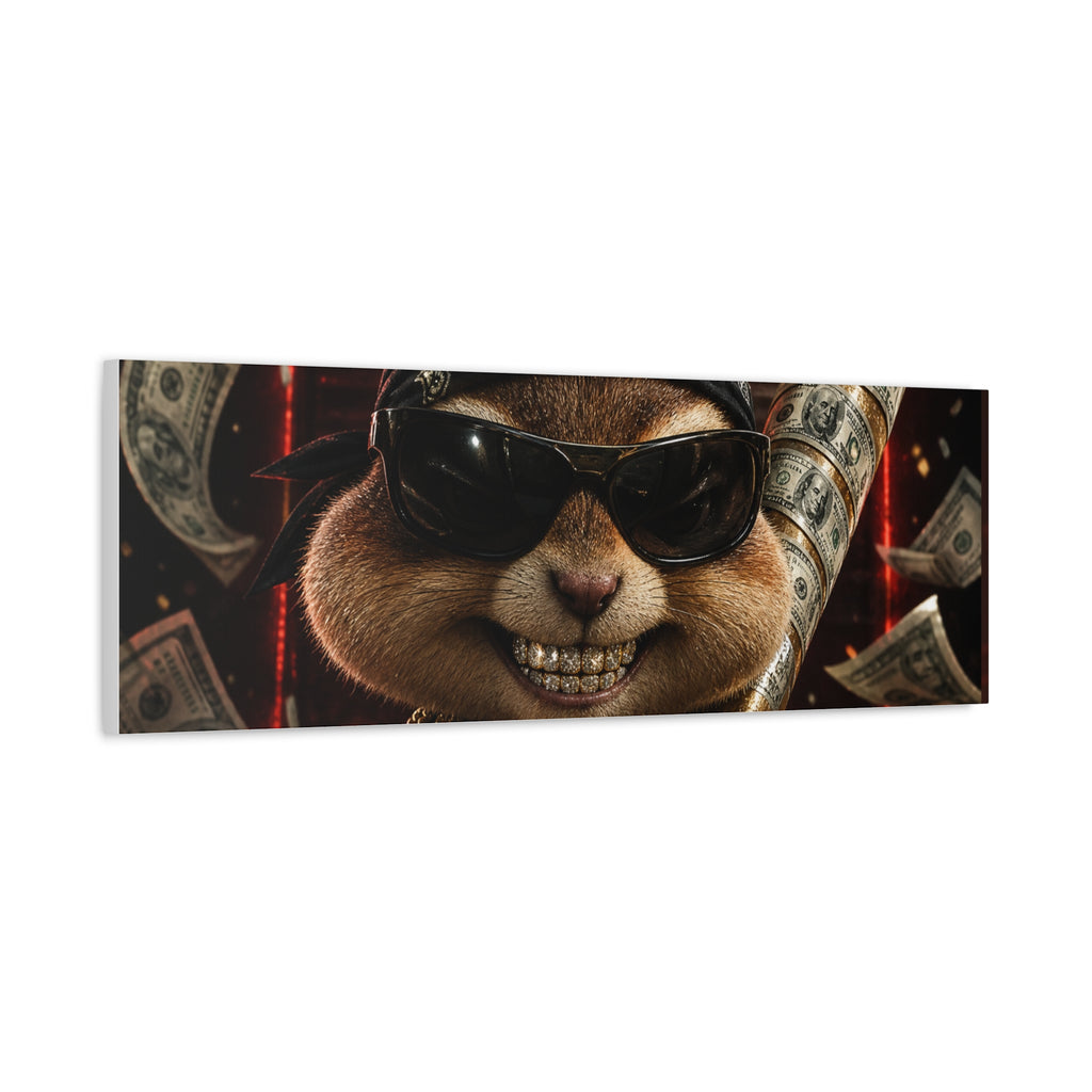 Dark Cardinal Bunny Canvas Print — Gothic Rabbit Wall Art