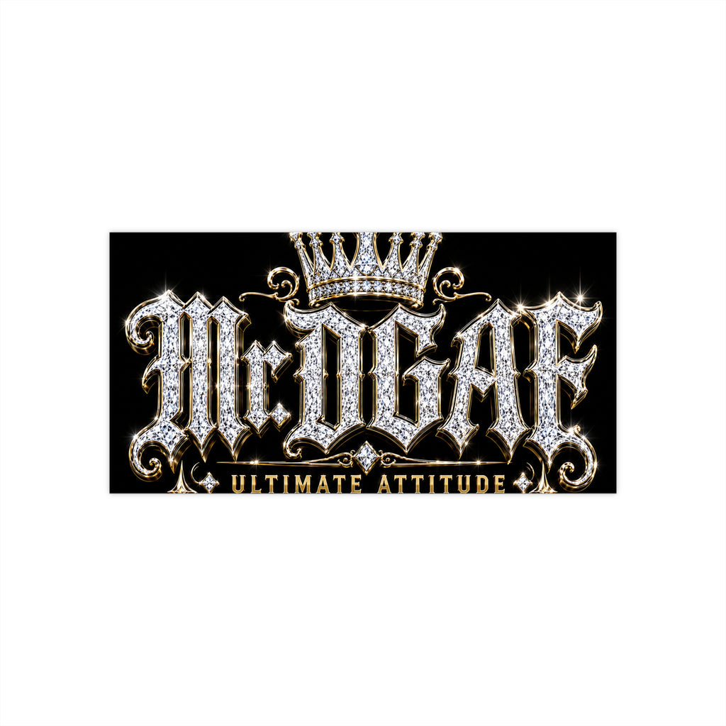 Mr. DGAE Bumper Sticker — Sparkling Crown "Ultimate Attitude" Car Decal