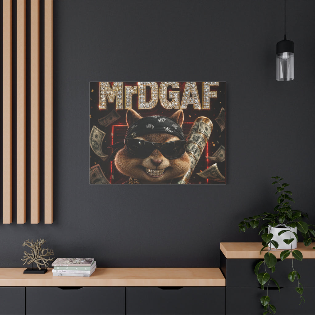 Dark Cardinal Bunny Canvas Print — Gothic Rabbit Wall Art